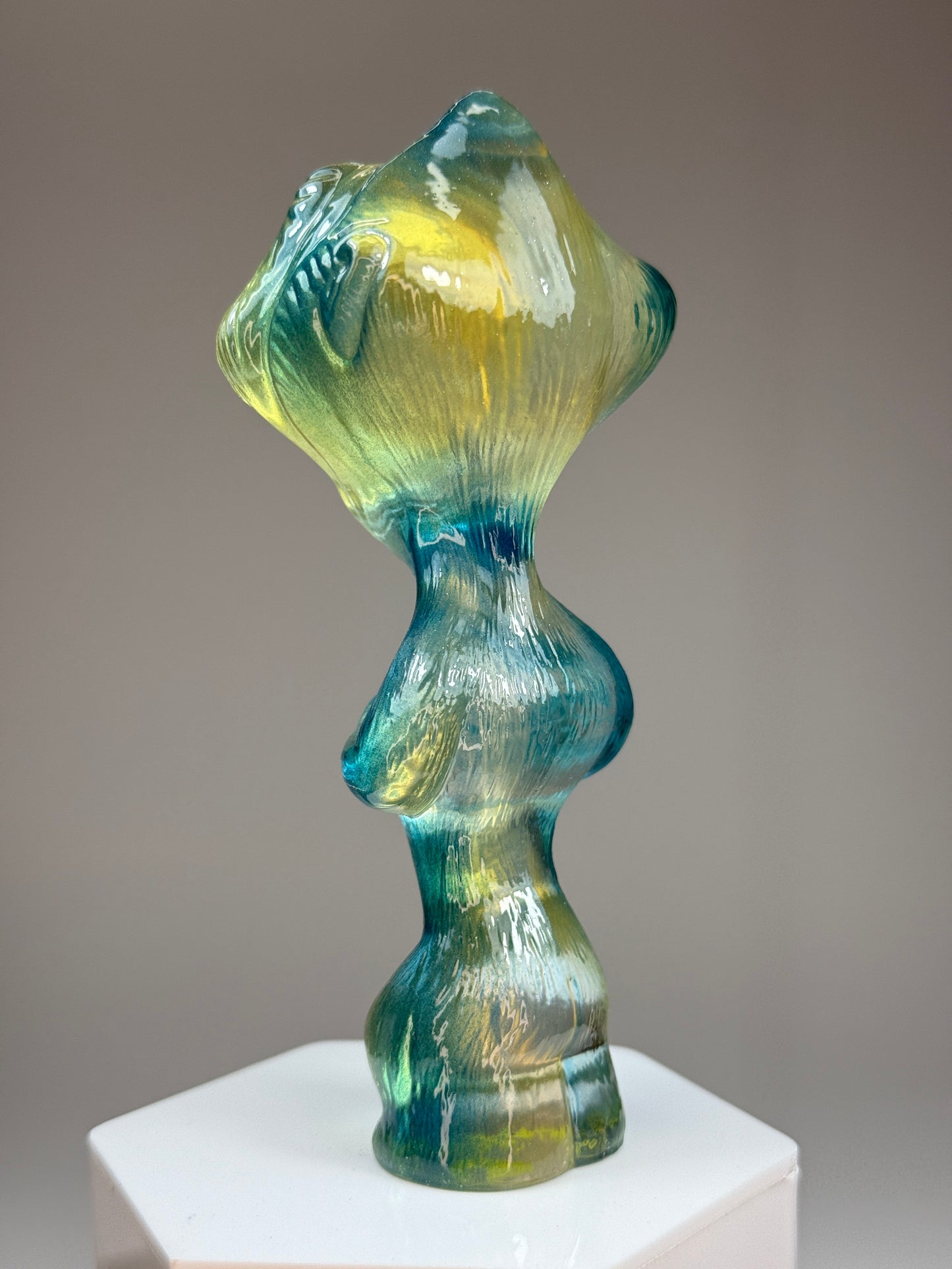 Fisheye Ape: Clear with Blue and Gold