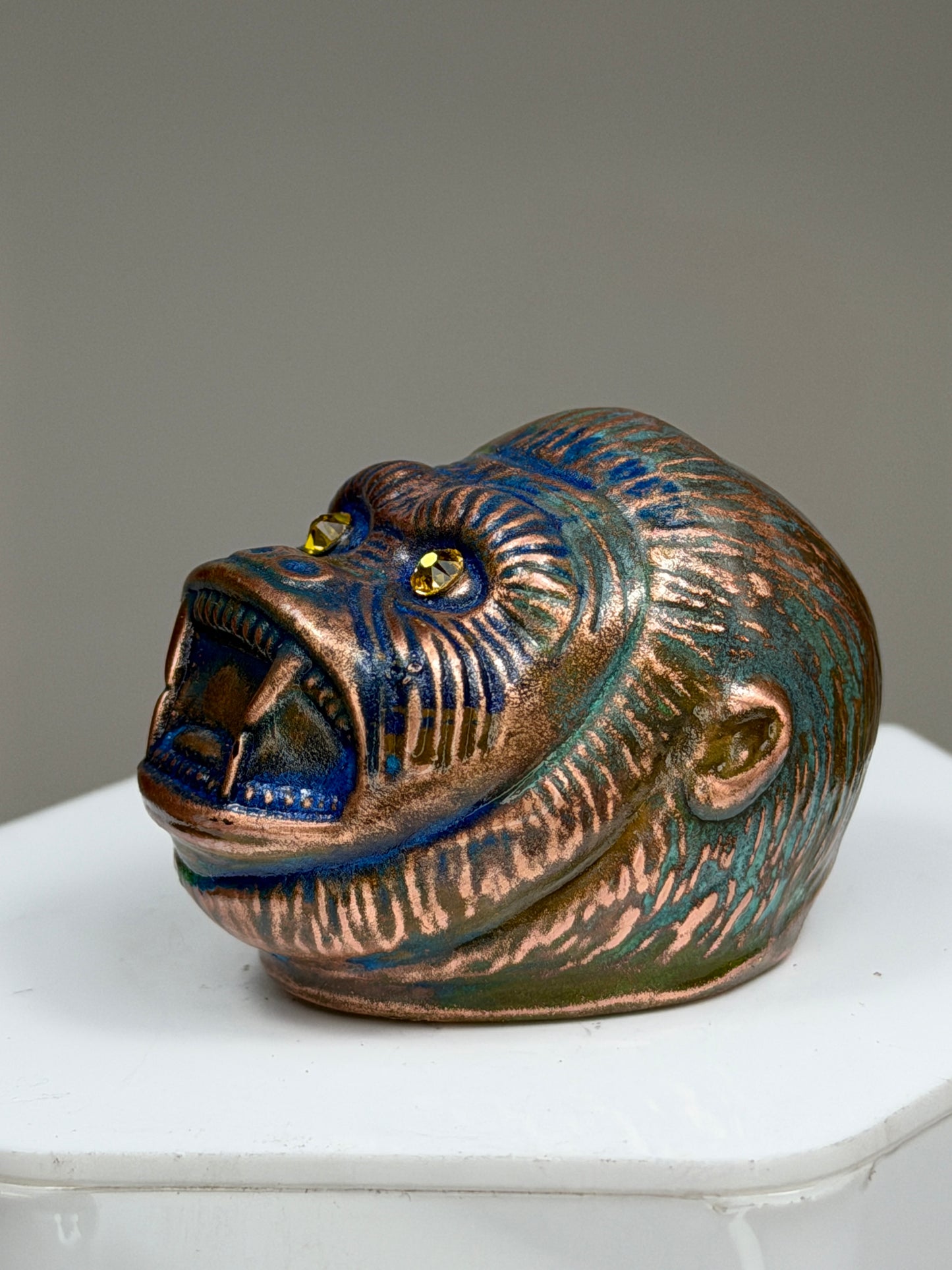 Ape Head: Copper Plated Recess