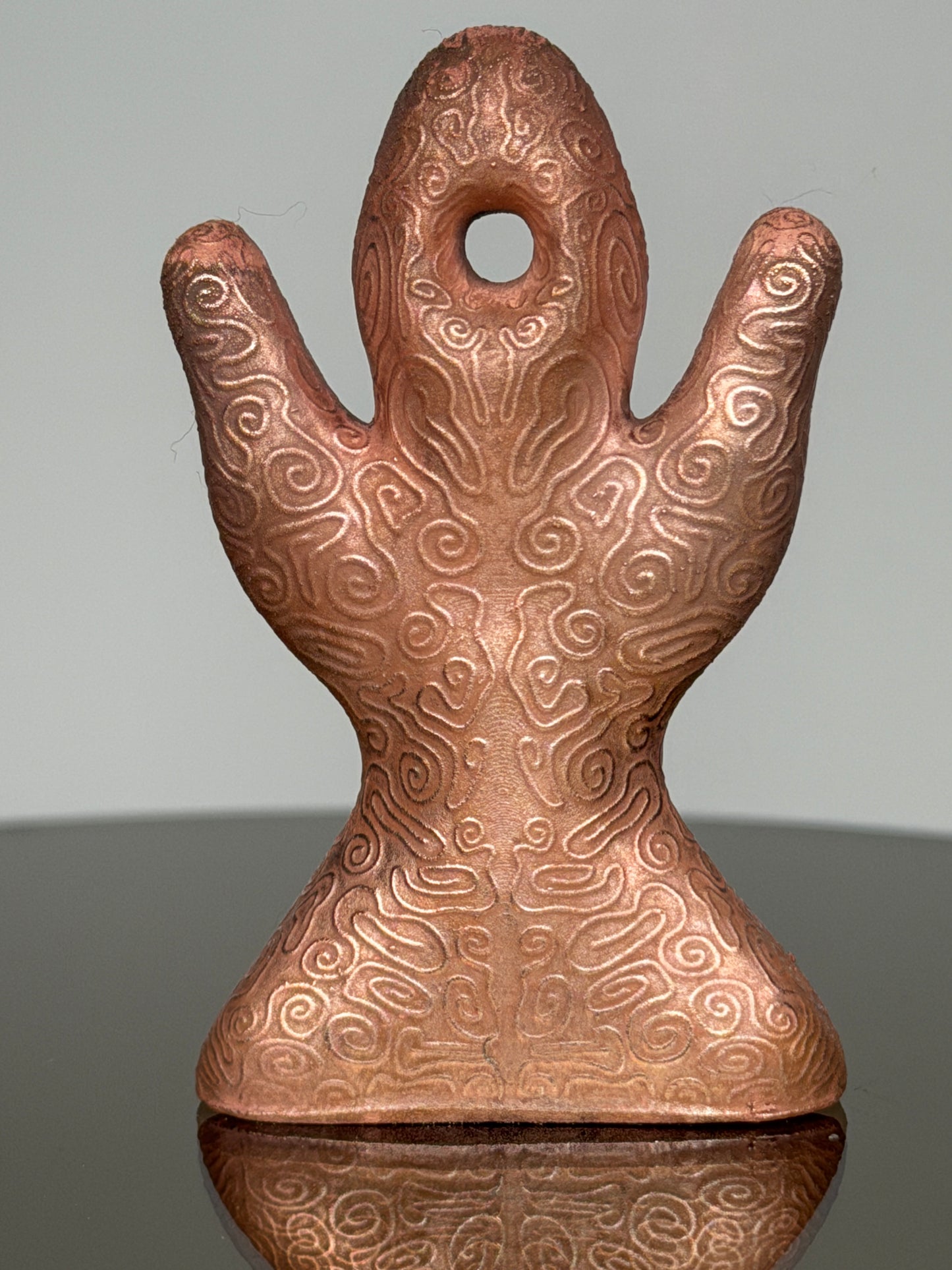 Glyph Number One: Copper Plated Polished