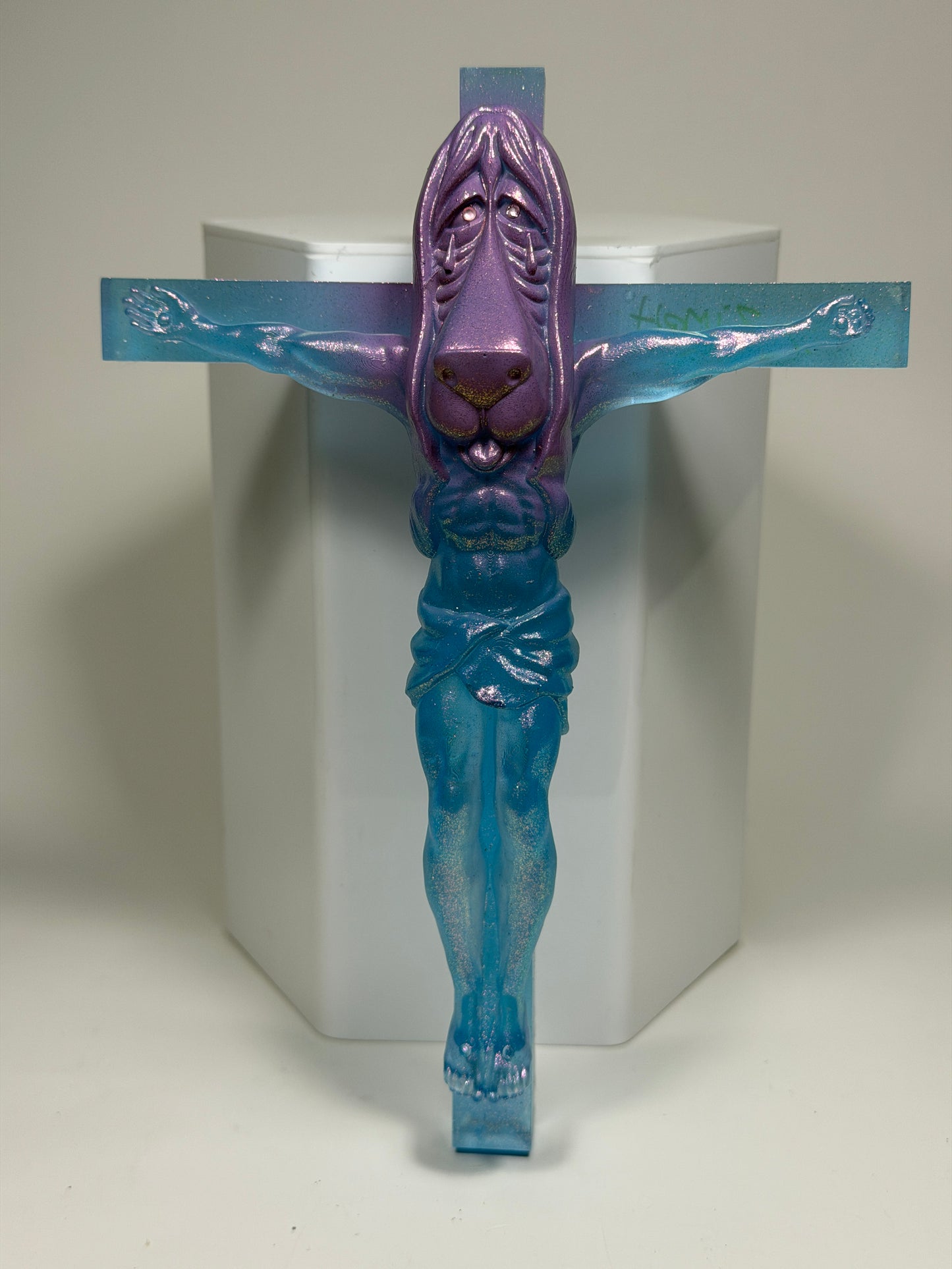 Christ on the Cross but he is a Sad Dog (Big Choice)