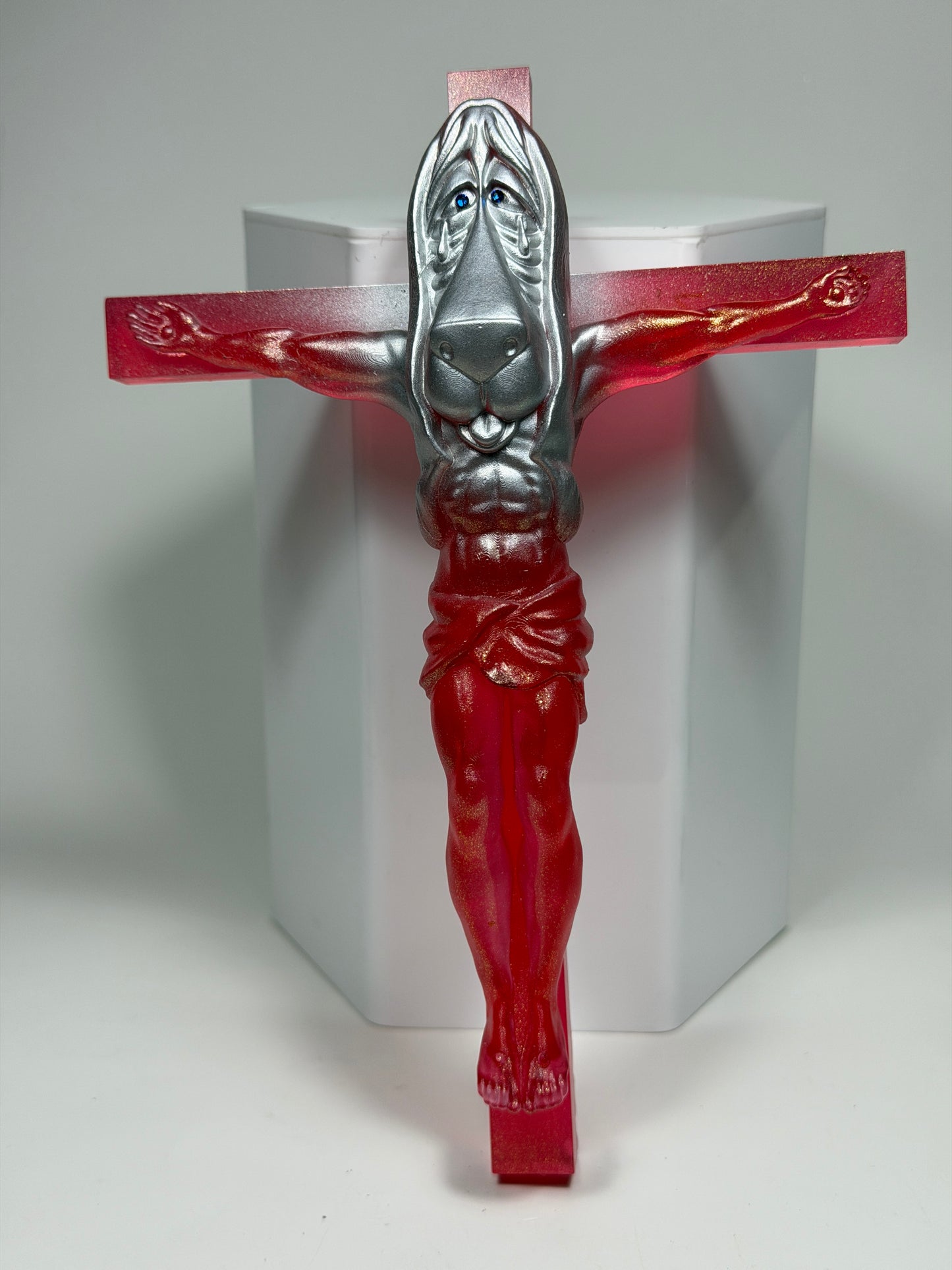 Christ on the Cross but he is a Sad Dog (Big Choice)