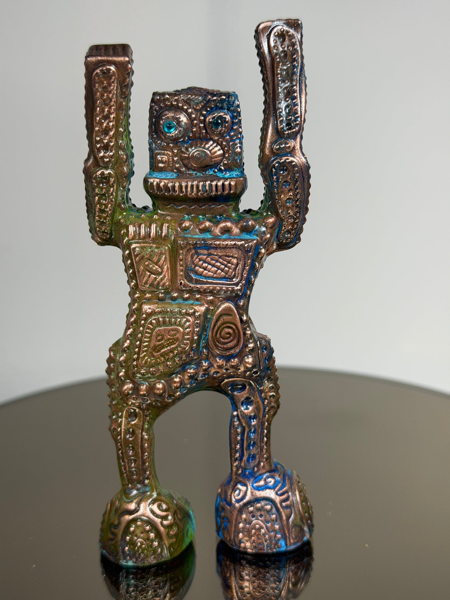 Wonky Robot: Copper Plated CarryOn