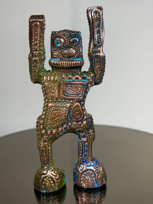 Wonky Robot: Copper Plated CarryOn