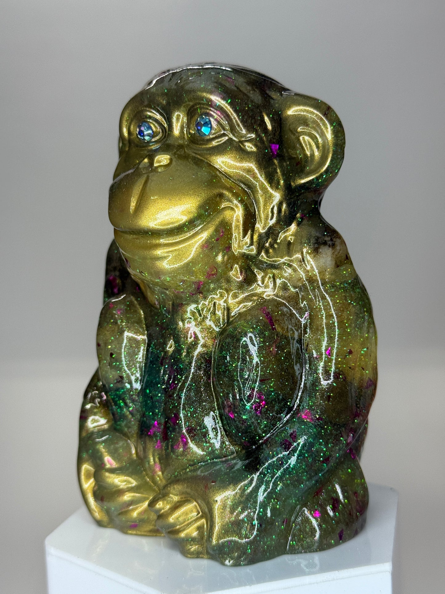 Sitting Monkey: Space Factory Glitter