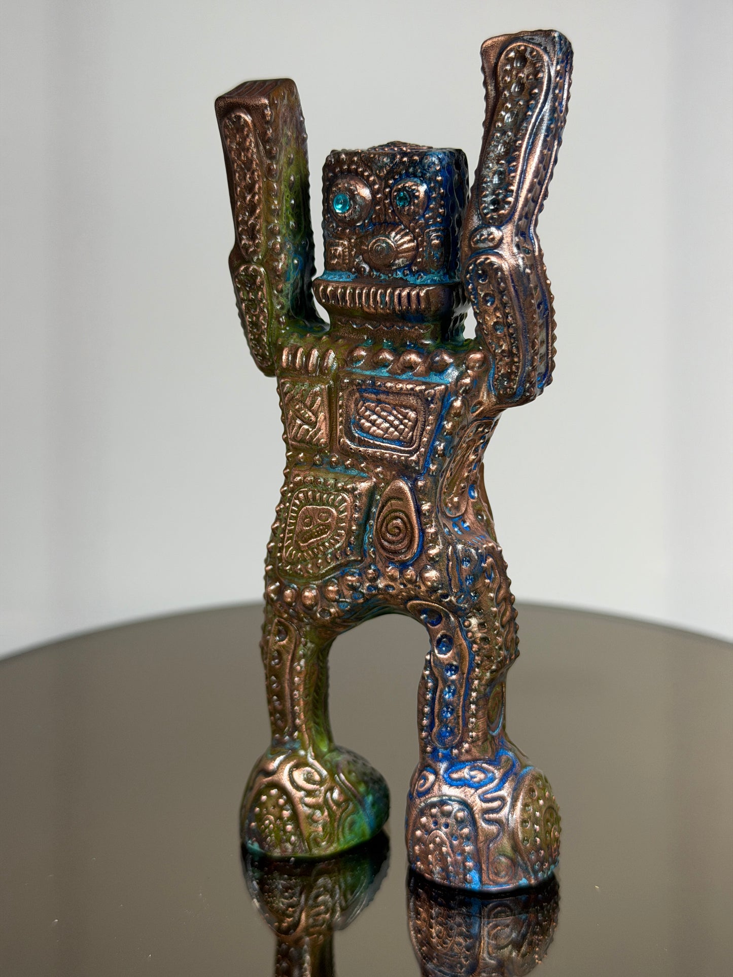 Wonky Robot: Copper Plated CarryOn