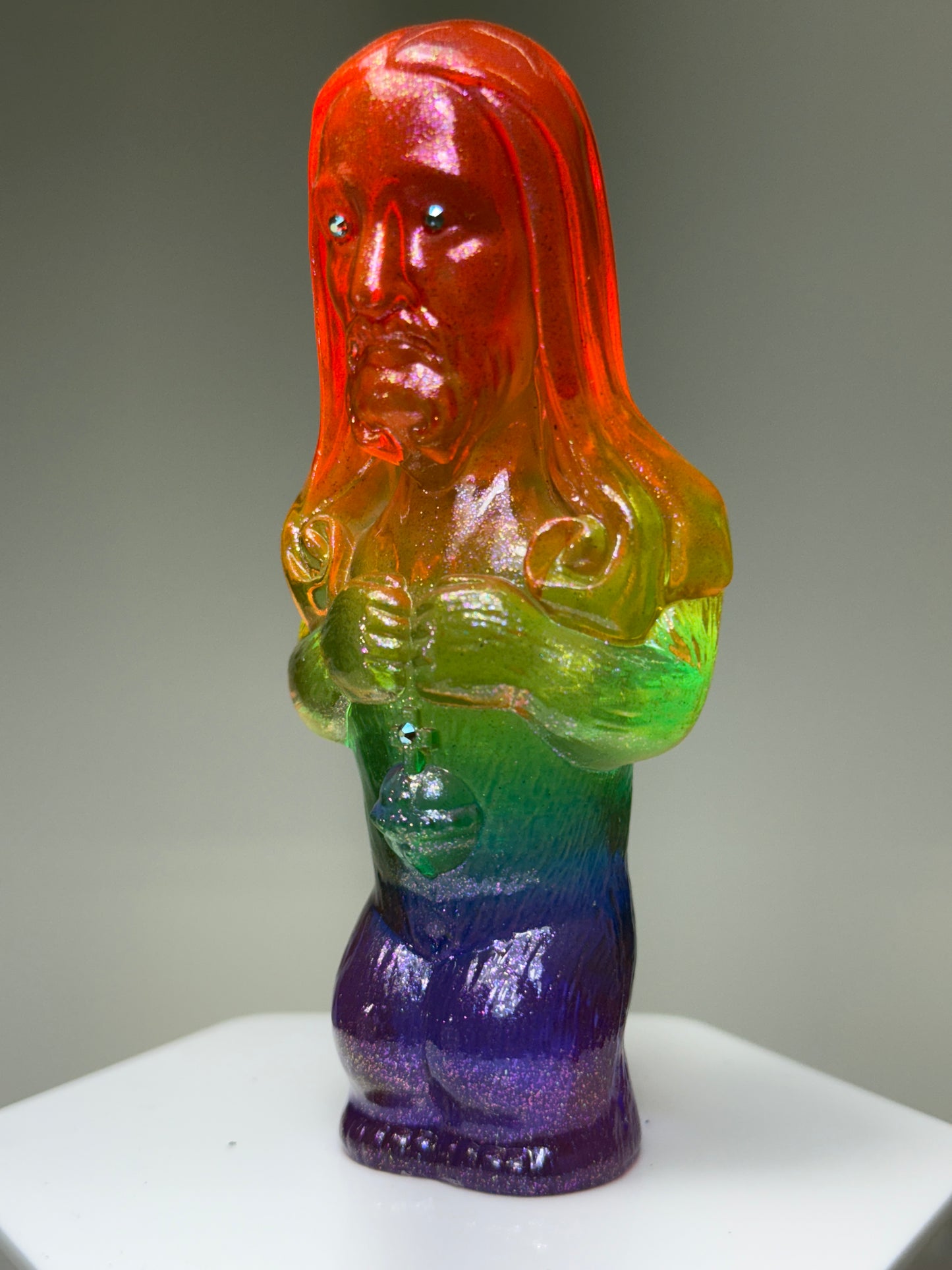 Jesus Ape: Transparent Gold Rainbow