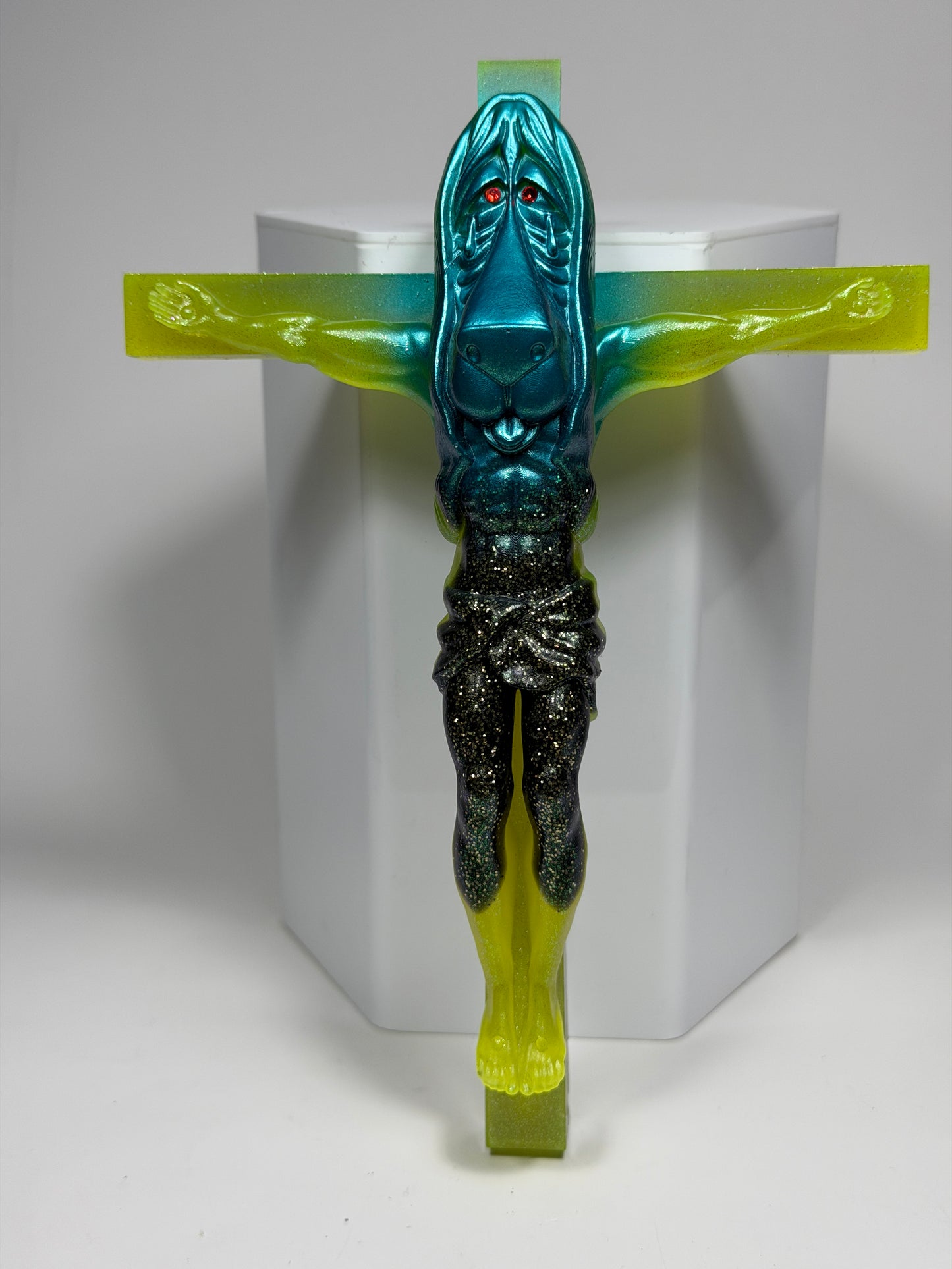 Christ on the Cross but he is a Sad Dog (Big Choice)