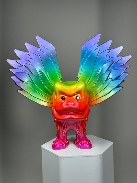 Winged Mecha Ape Hopper: Rainbow Chrome