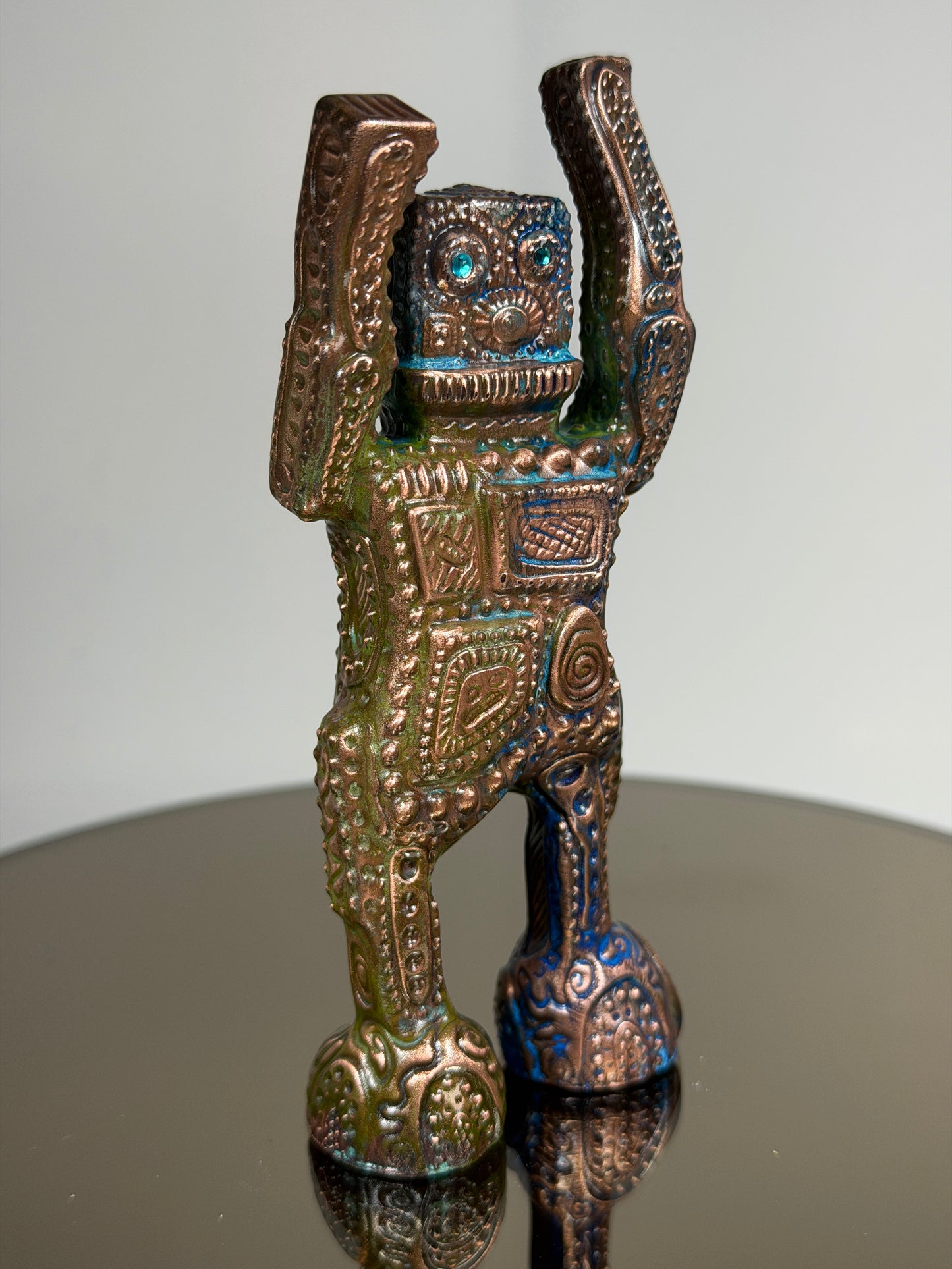 Wonky Robot: Copper Plated CarryOn