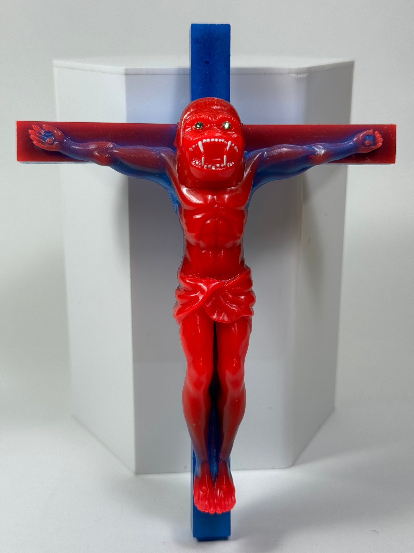 Christ on the Cross but he is an Ape, Magical Toy: God is a Mutation