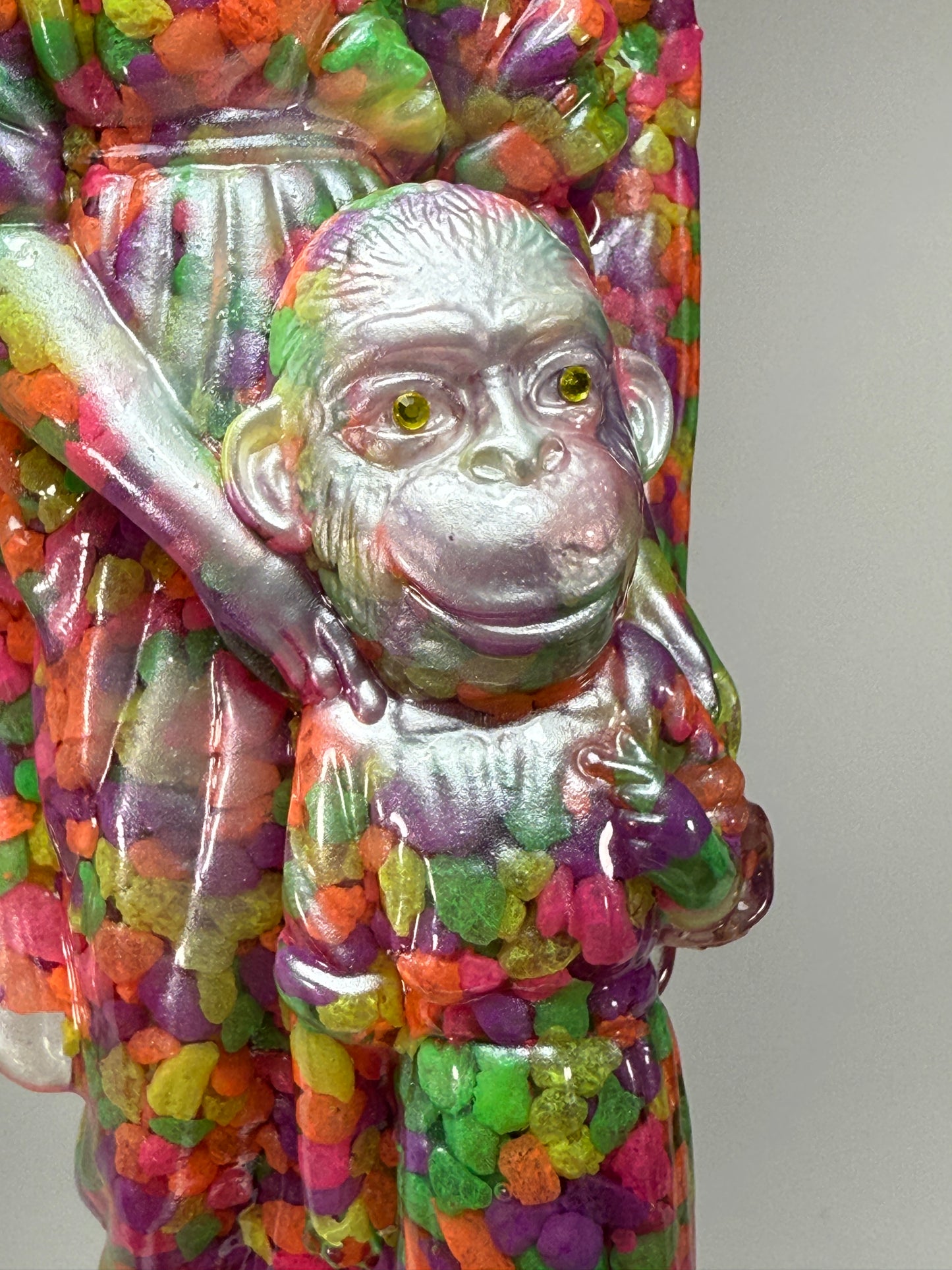 Angel & the Ape: Neon Rainbow Rocks with Pearlescent White