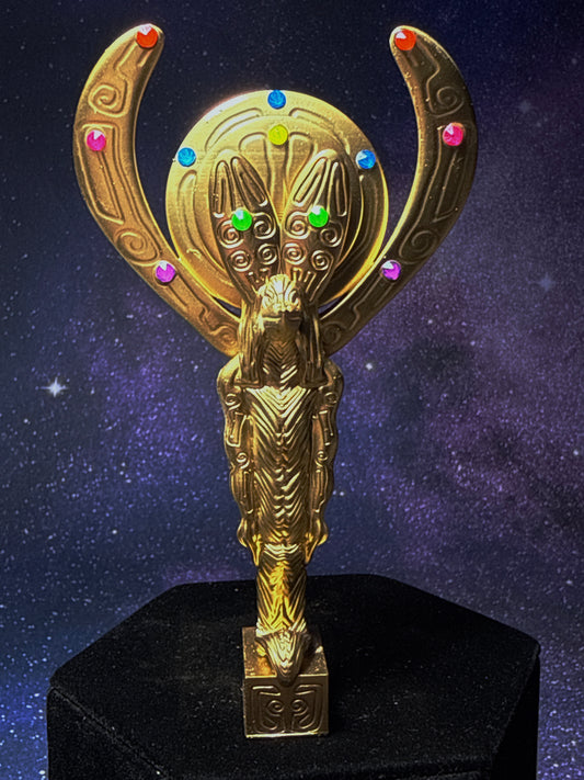 Ibis Serpent Mummy: Gold with Neon Rhinestones