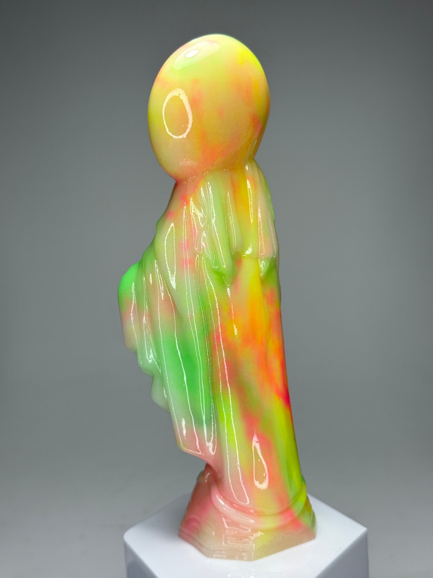 Happy Mary: Marbled Pastel Rainbow Glow