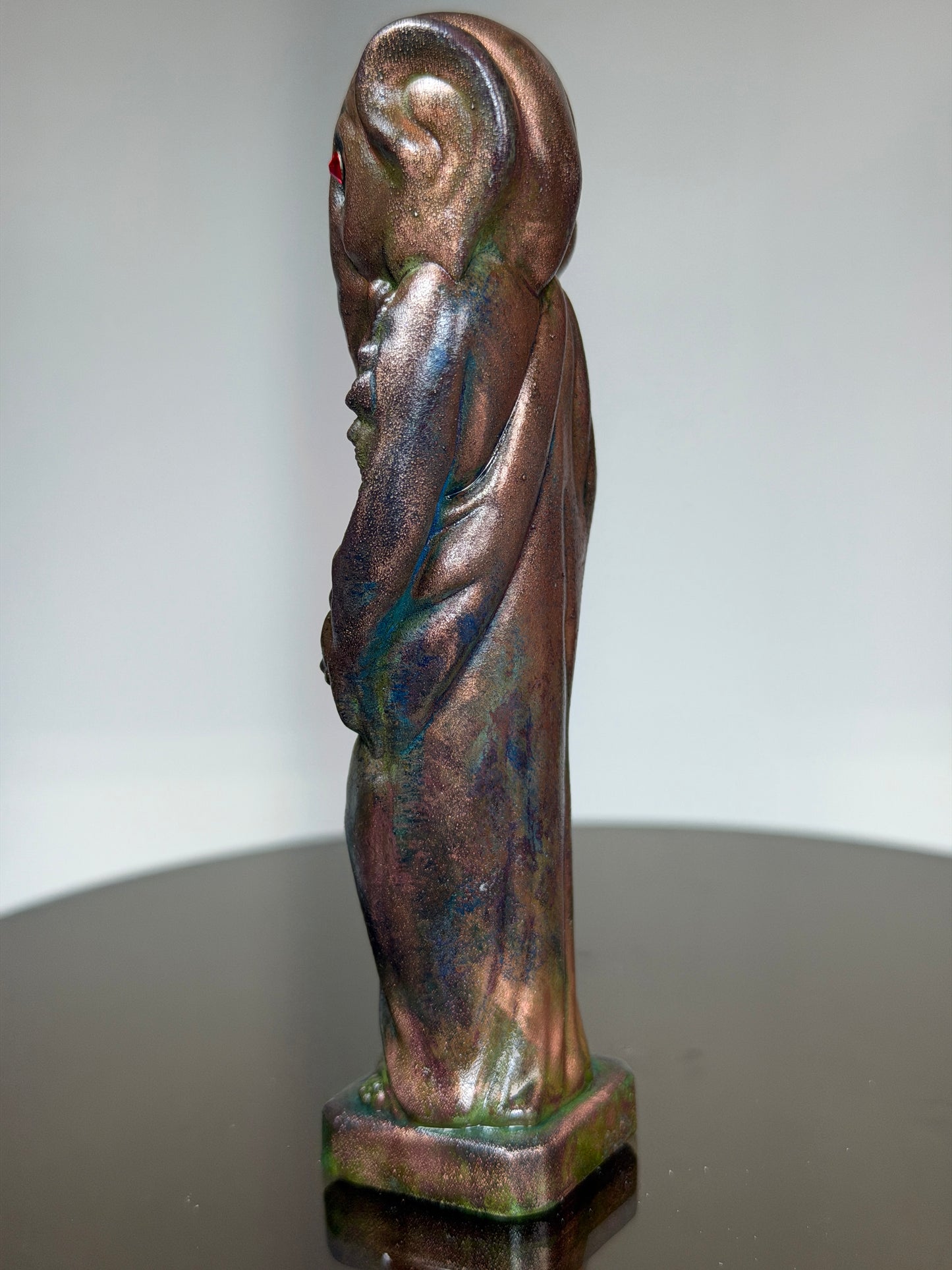 Elephant Joseph and Child: Copper Plated Fatherhood