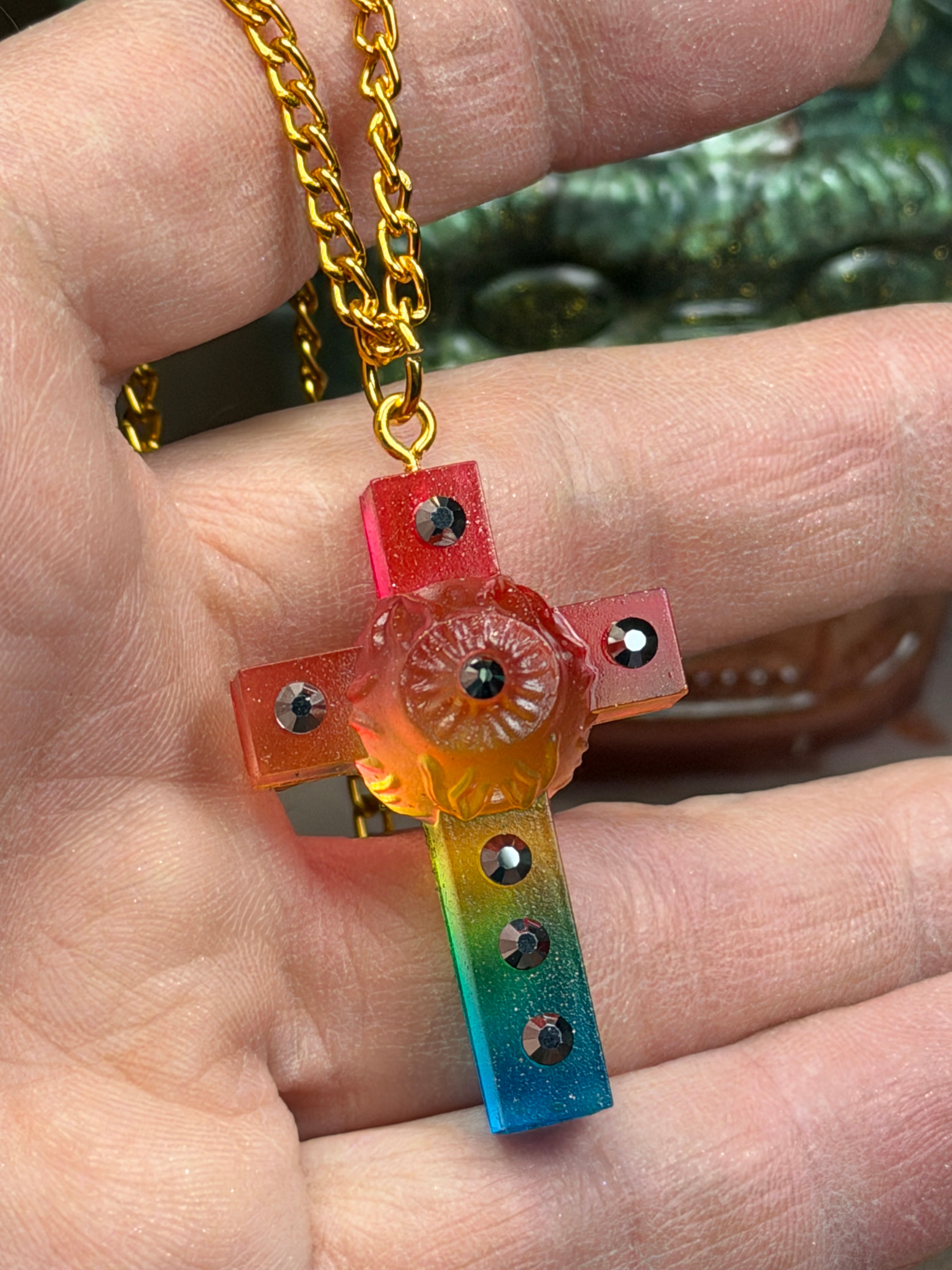 For urbodyelectric: The One True God's Eyeball Necklace: Rainbow