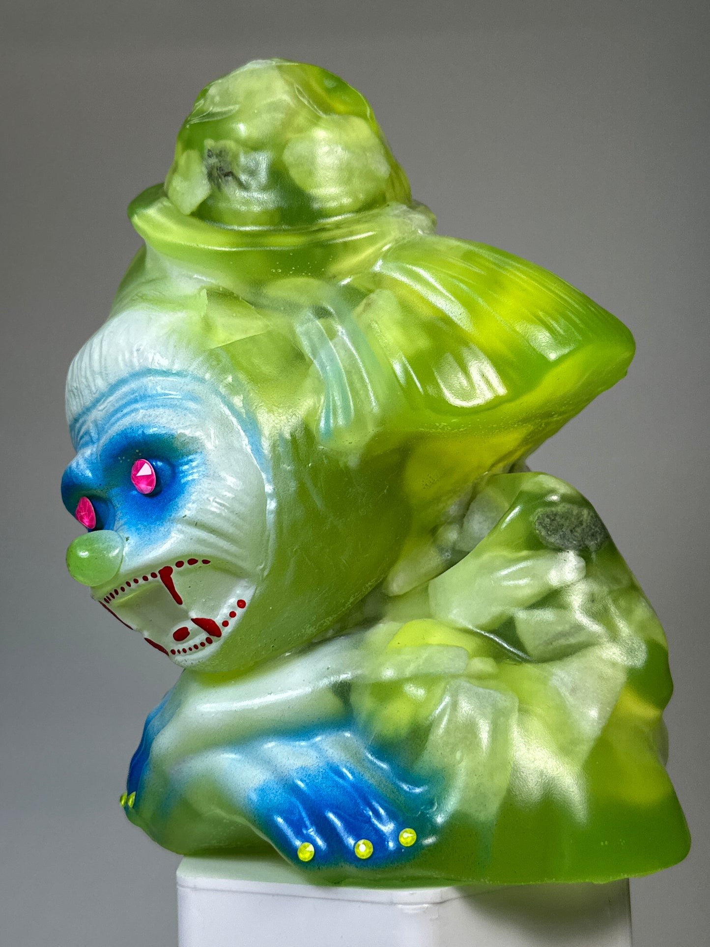 Ape Clown, Ready for His Closeup: Neon Marble Stomper Room