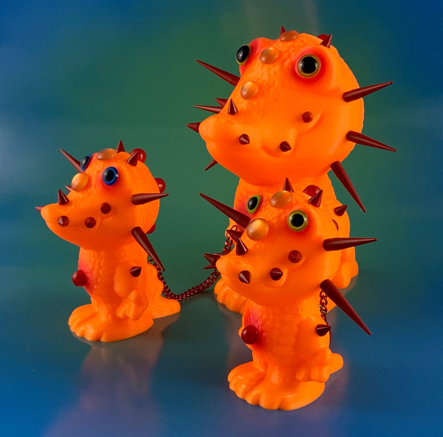 Orange Crocs with Red Rubber Coated Spikes 