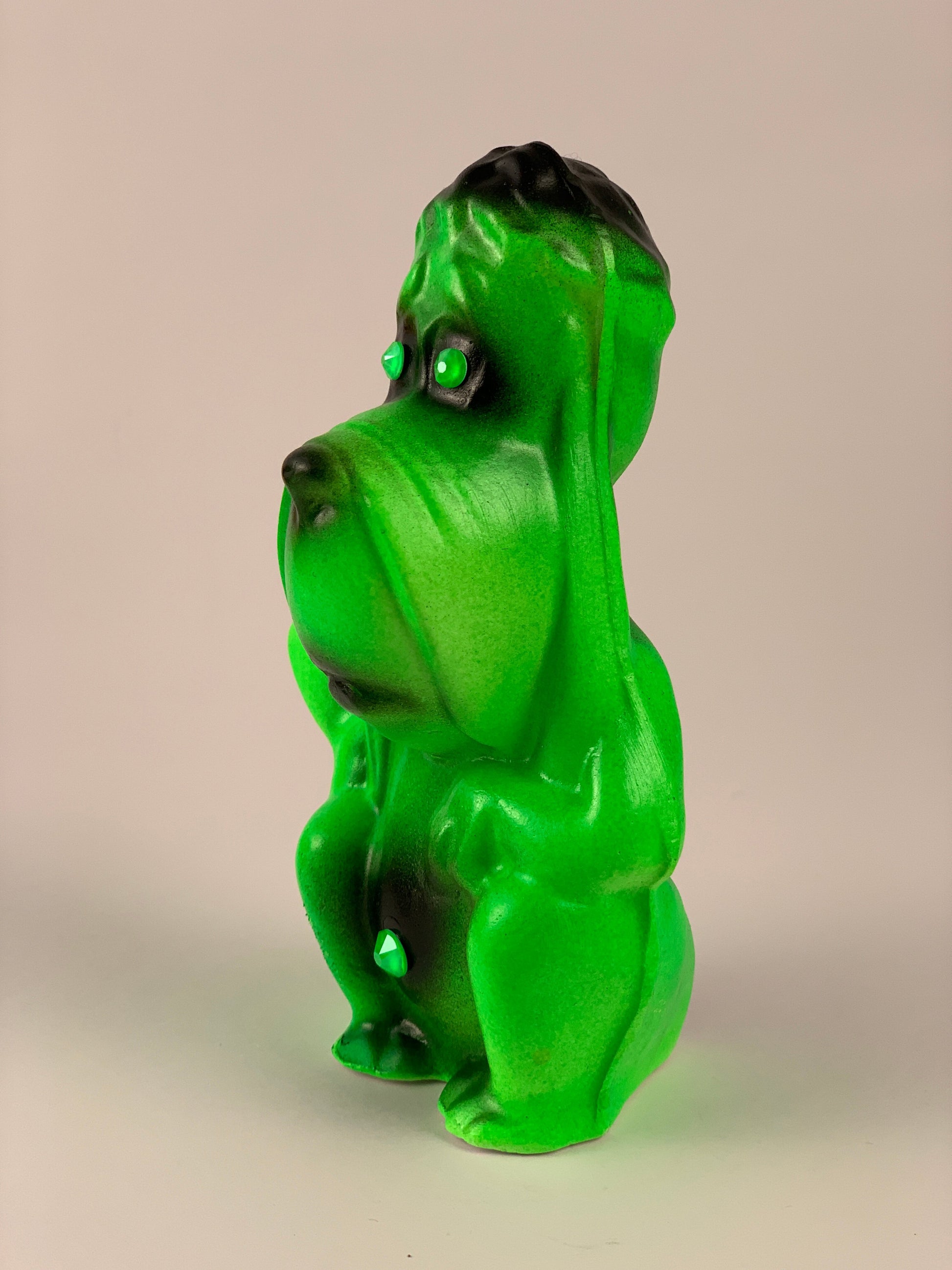 Mister Droopy Chalkware: Fluorescent Green and Black