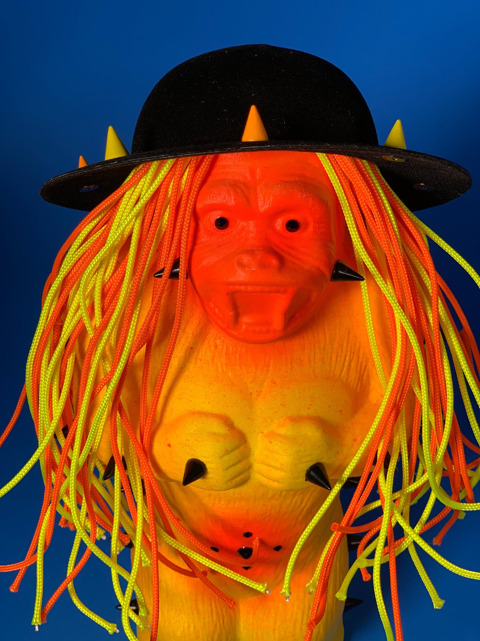 Yellow and Orange Ape with Spike Hat