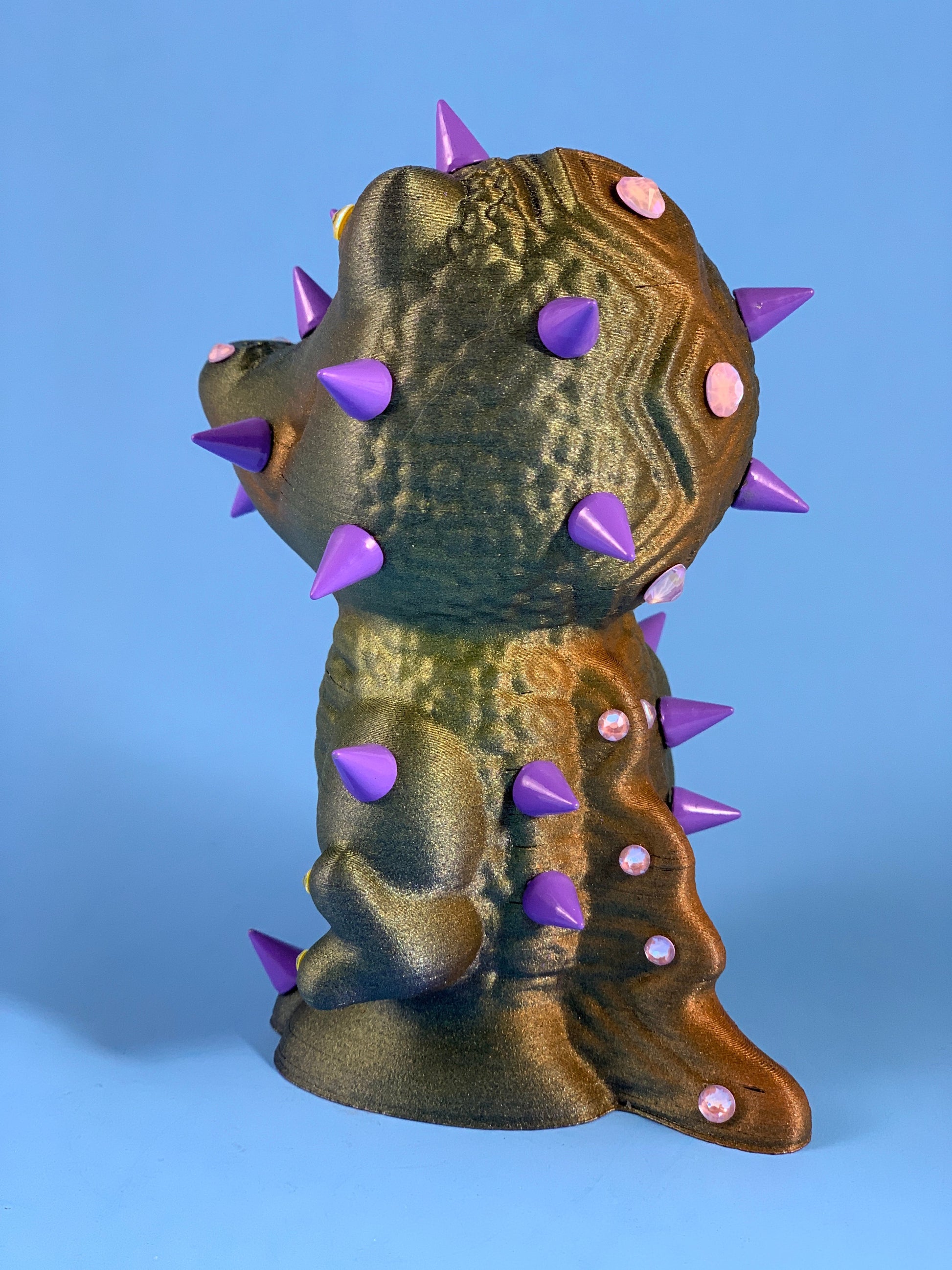 Iridescent Purple Spiked Small Croc