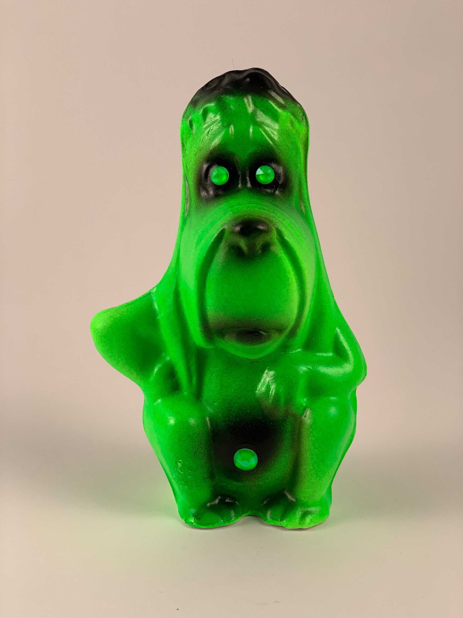 Mister Droopy Chalkware: Fluorescent Green and Black