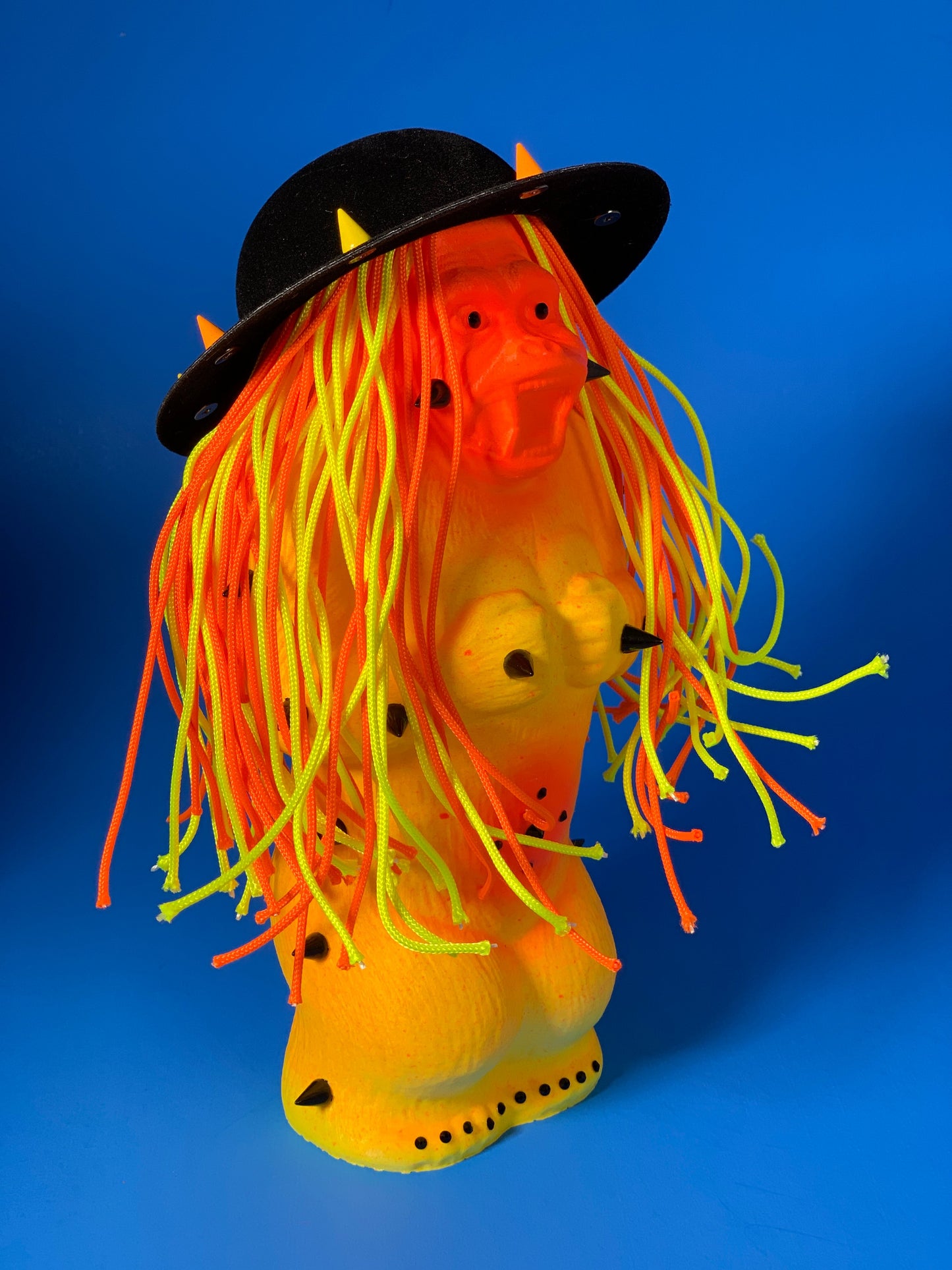 Yellow and Orange Ape with Spike Hat