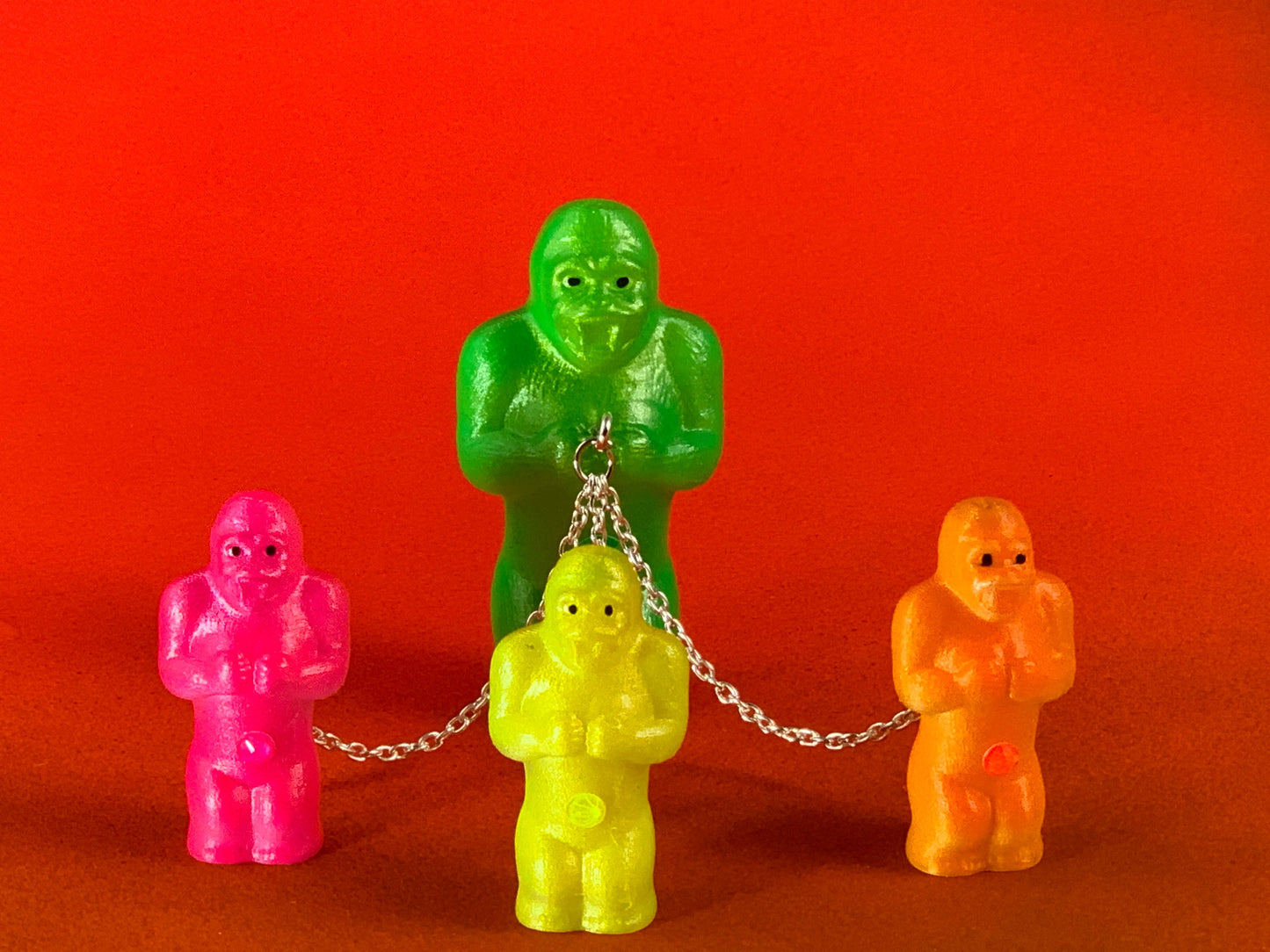 Tiny Apes: Green/Pink/Yellow/Orange