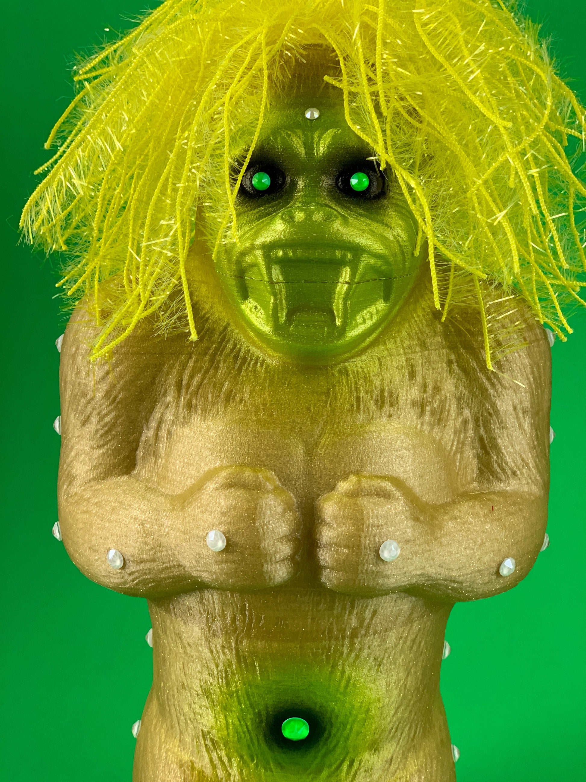 Crazy Danger Ape: Gold Glitter, Yellow Hair