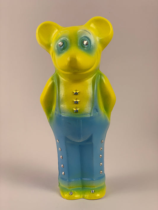 Mister Mouse Chalkware: Blue and Yellow with Stars