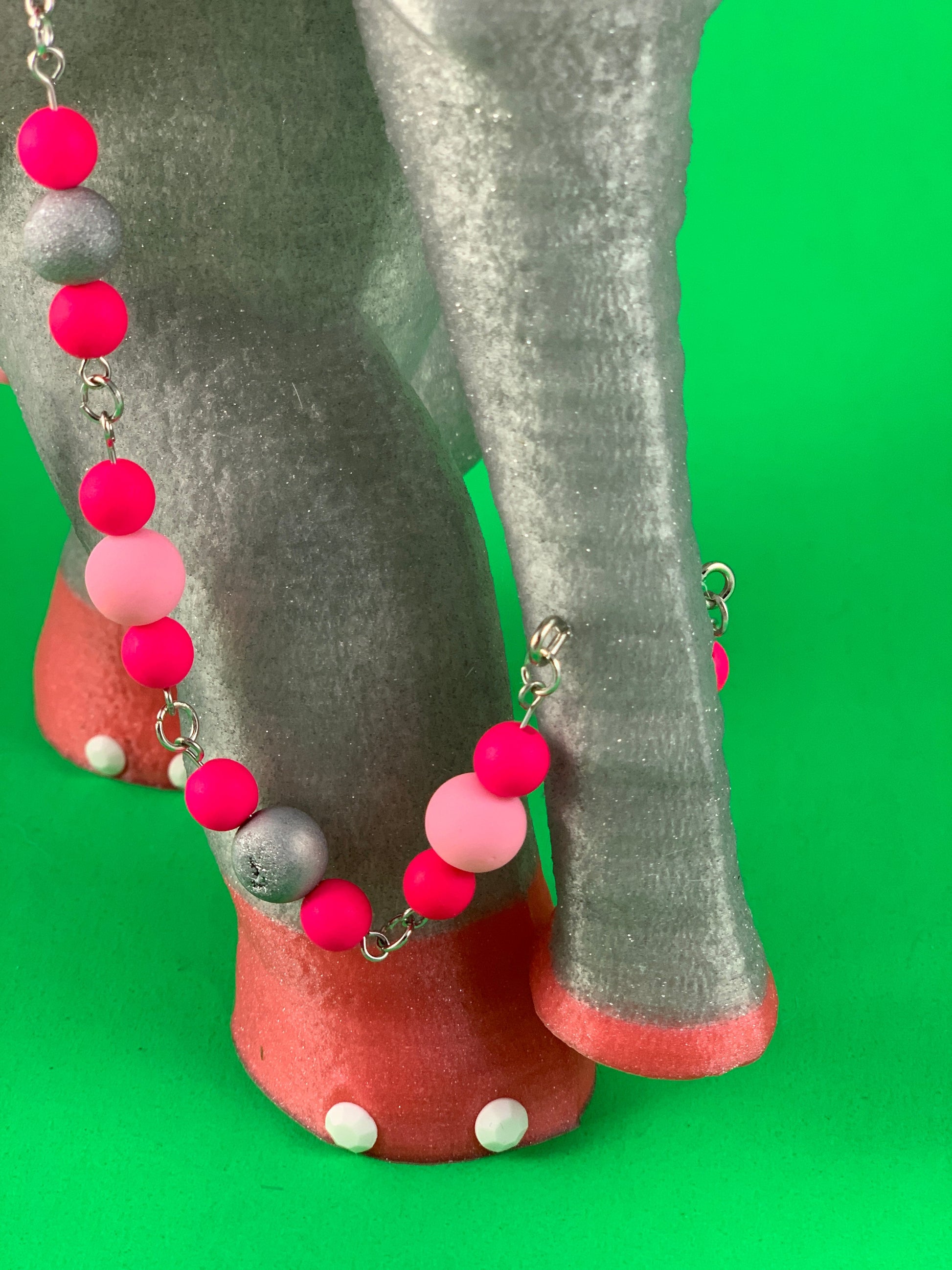 Elephant: Silver and Pink Glitter