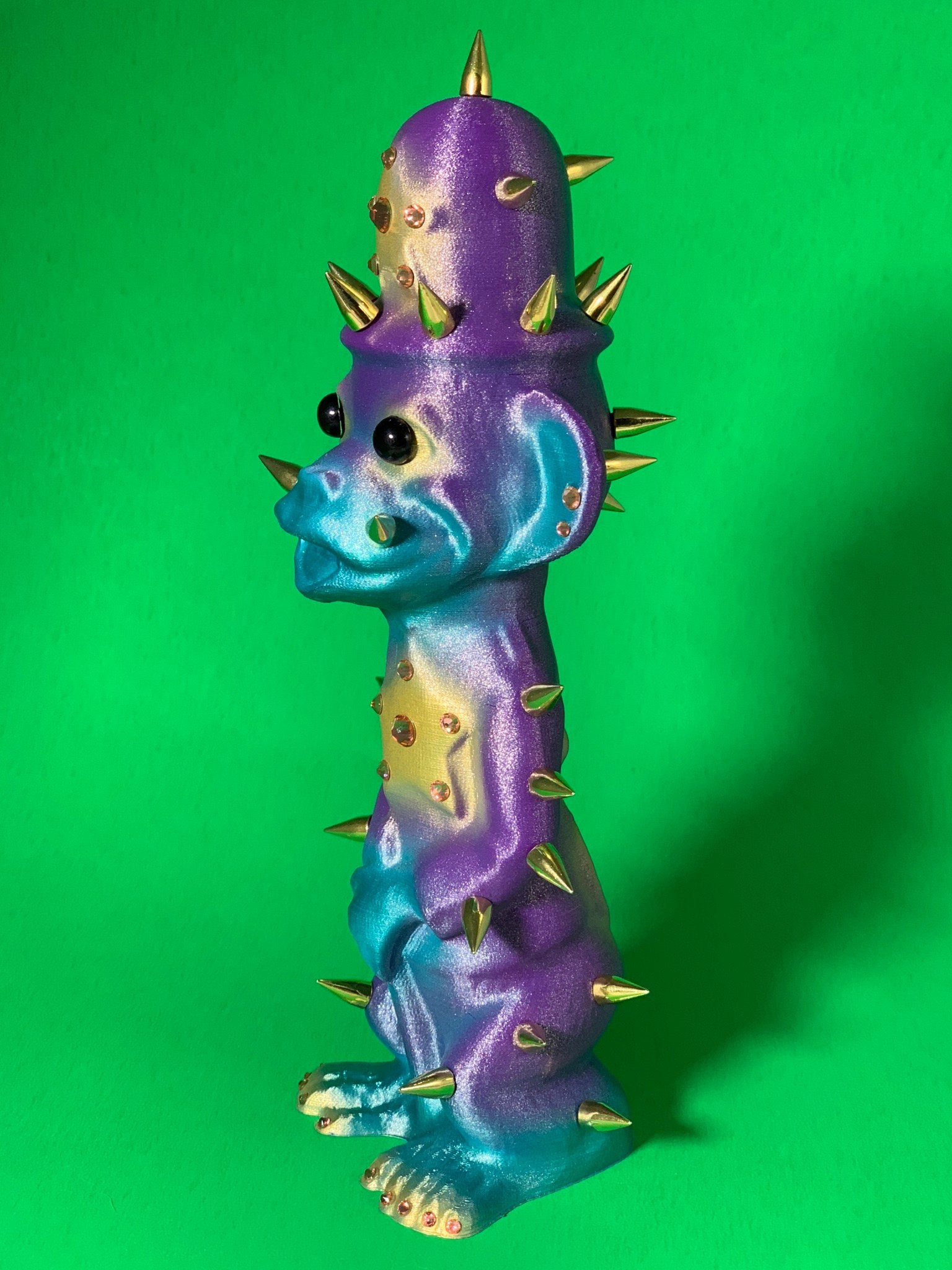 Flashy Monkey Cop: Teal, Purple and Gold