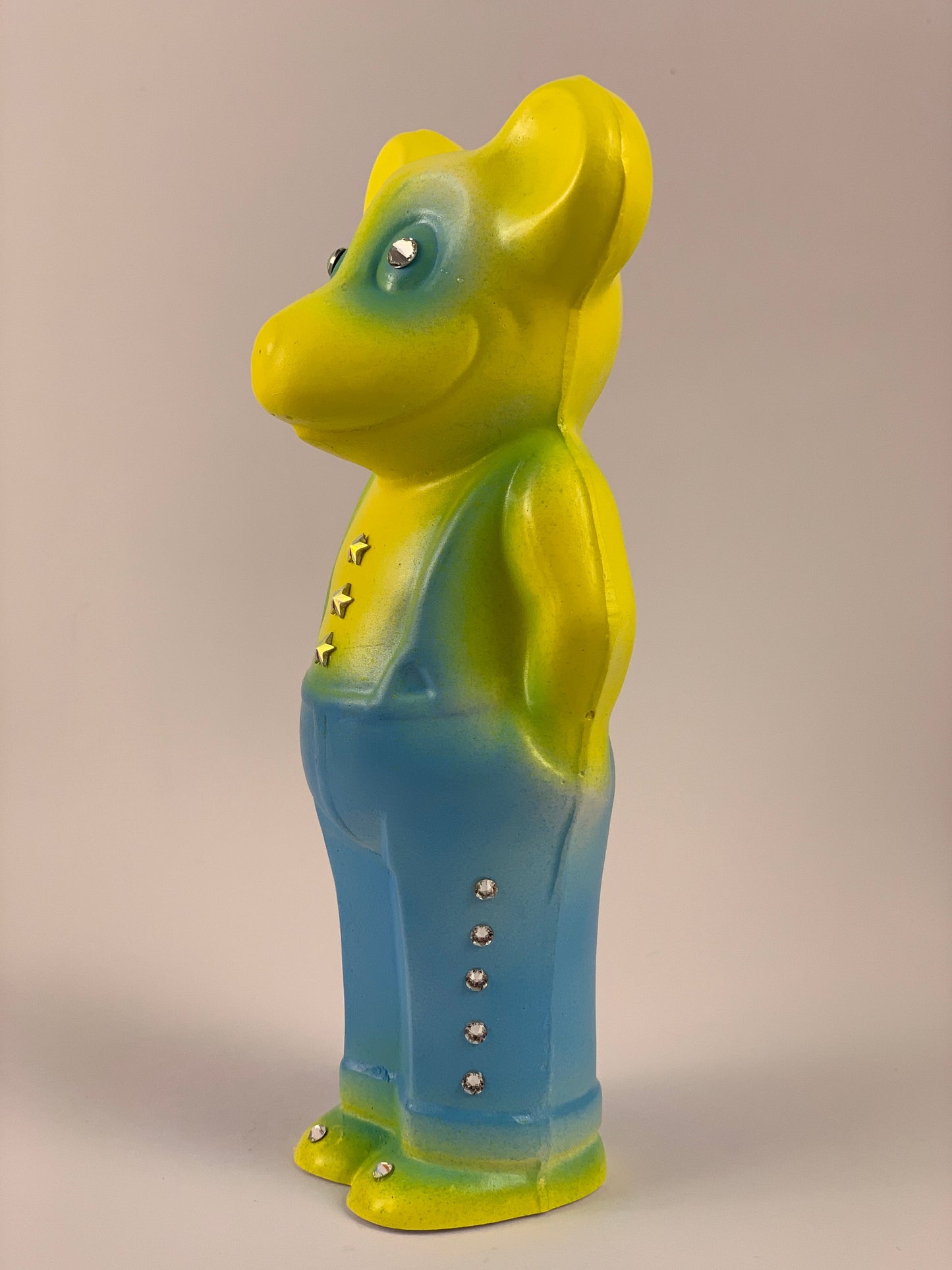 Mister Mouse Chalkware: Blue and Yellow with Stars