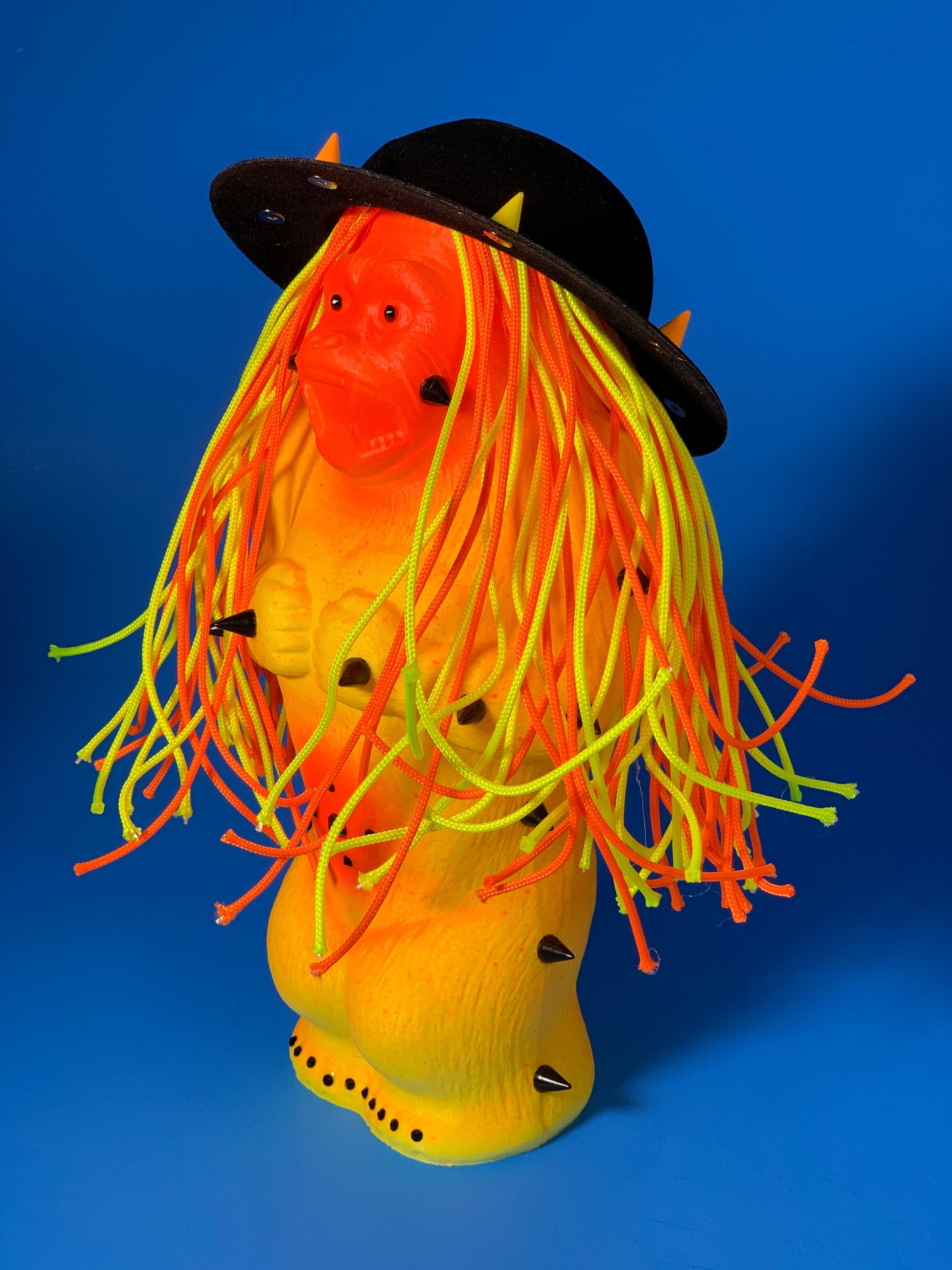 Yellow and Orange Ape with Spike Hat