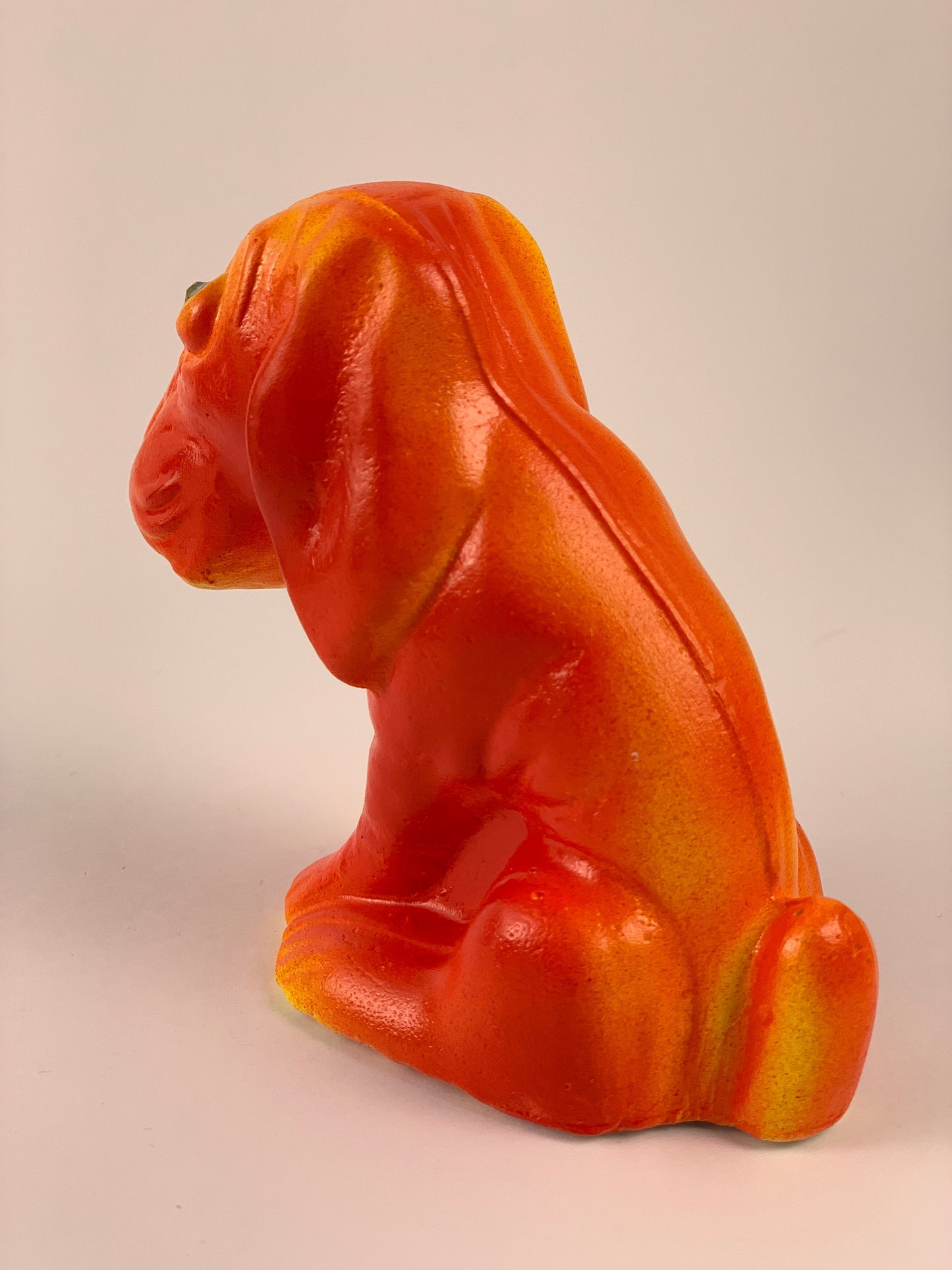 Mister Sad Dog Chalkware: Red, Orange and Yellow