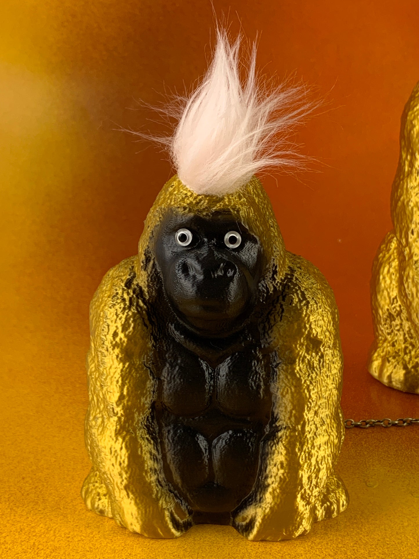 Golden, Pink Hair Apes