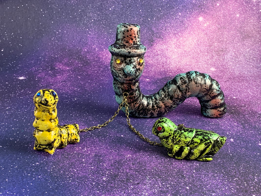 Worm Chained to Caterpillar and Cricket