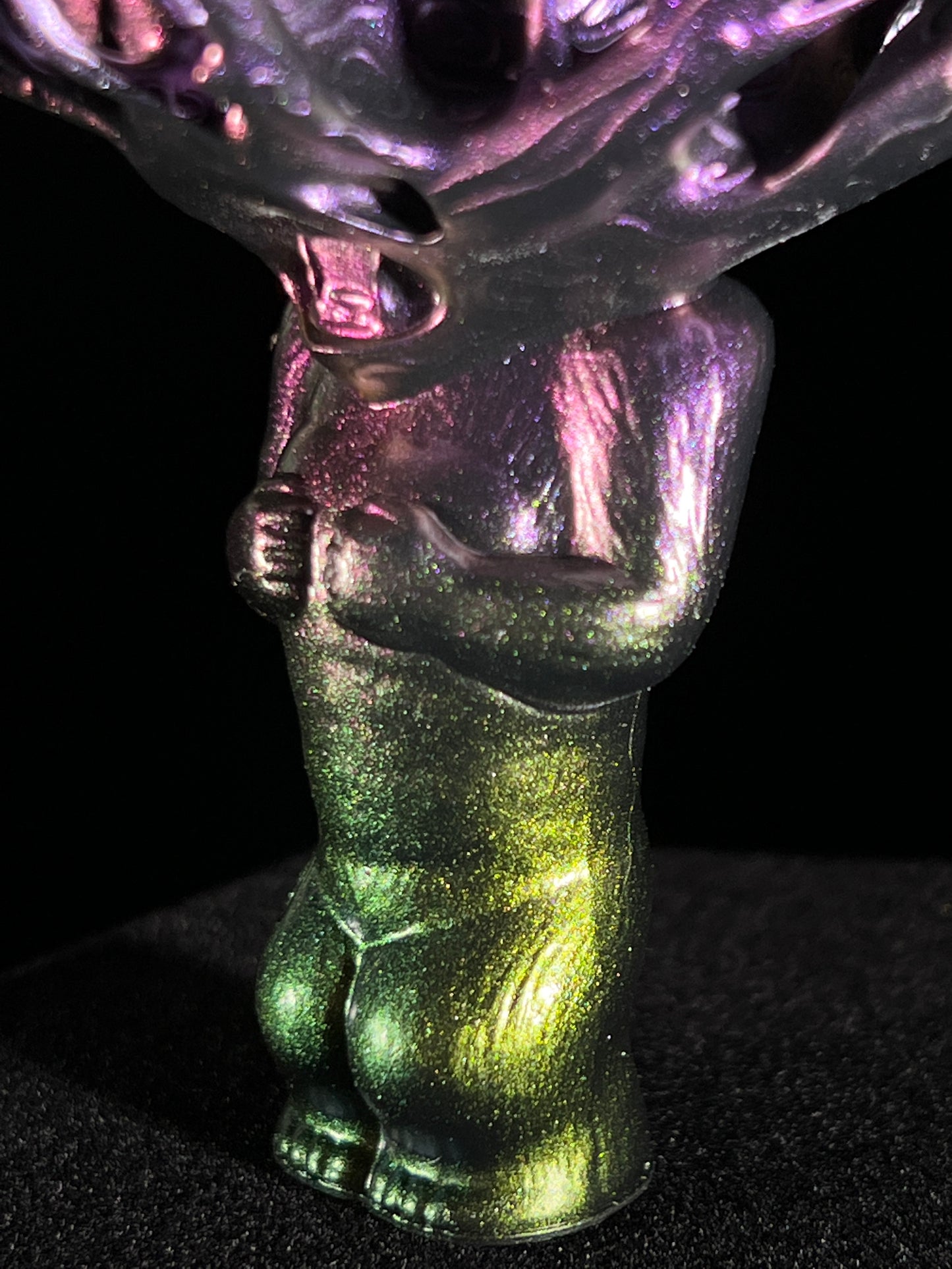 Glyph Headed Ape: Chrome Green/Purple