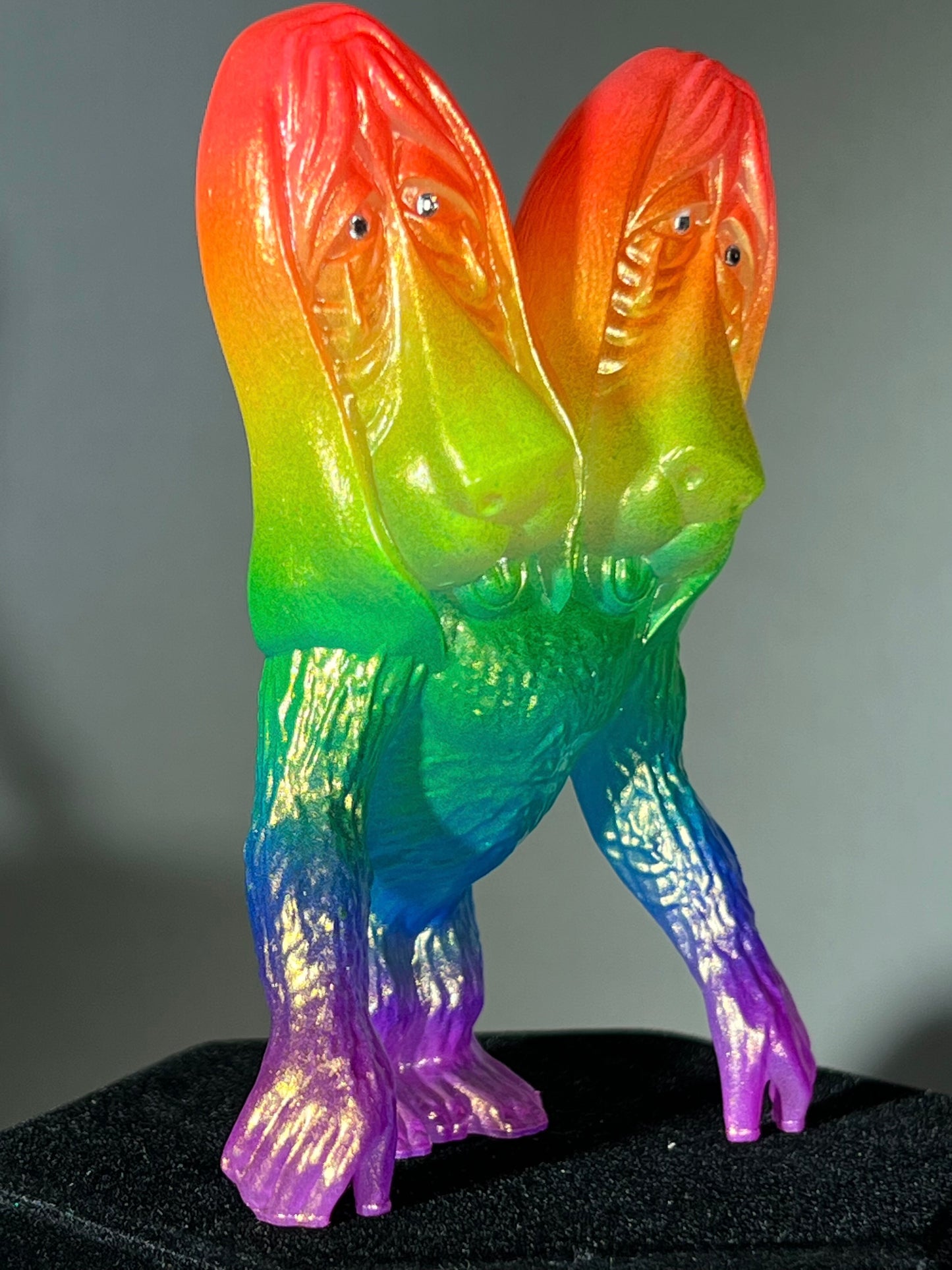 World Famous Sad Dog: Neon Gold Rainbow