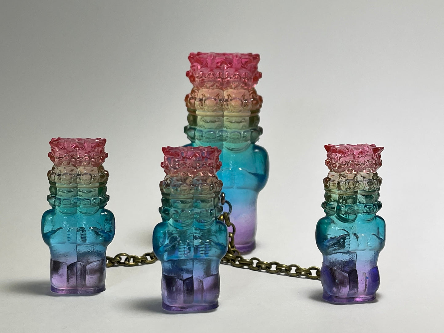Double Pig Stack Ape: Transparent Rainbow Set