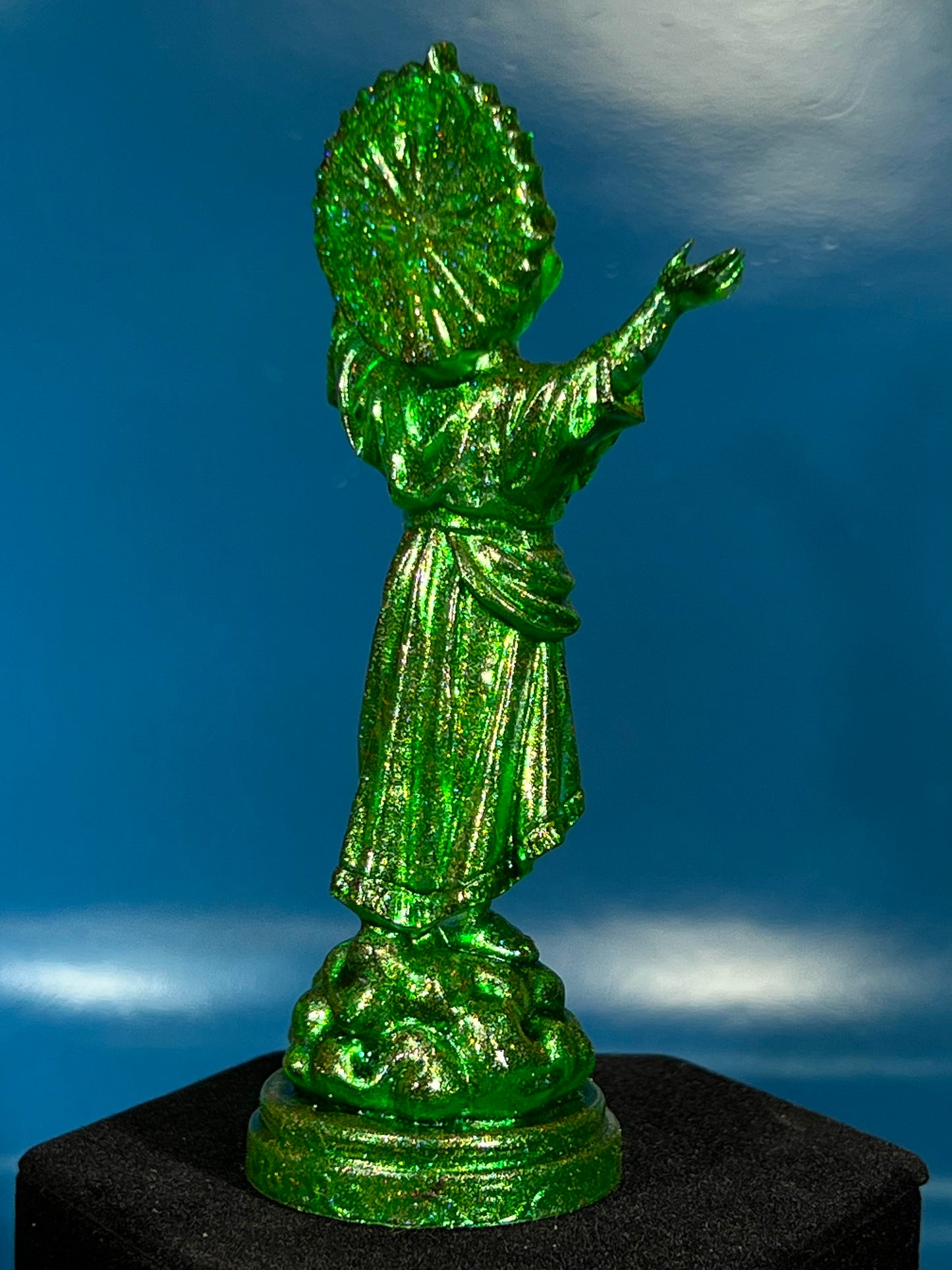 The Child Ape Jesus: Green Glitter God