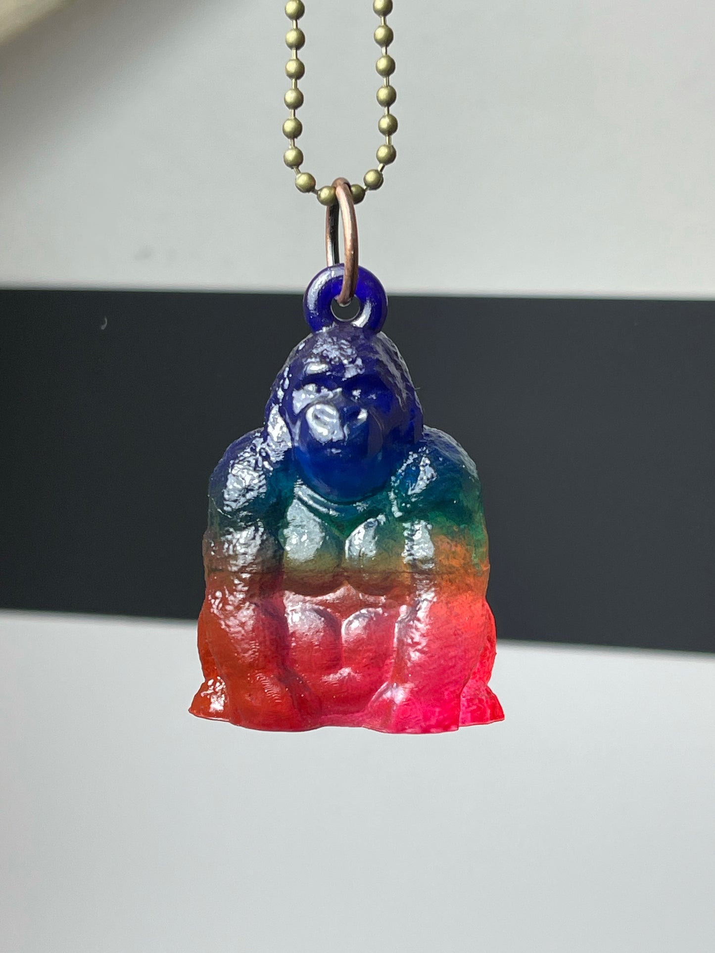 Rainbow Gorilla Necklace