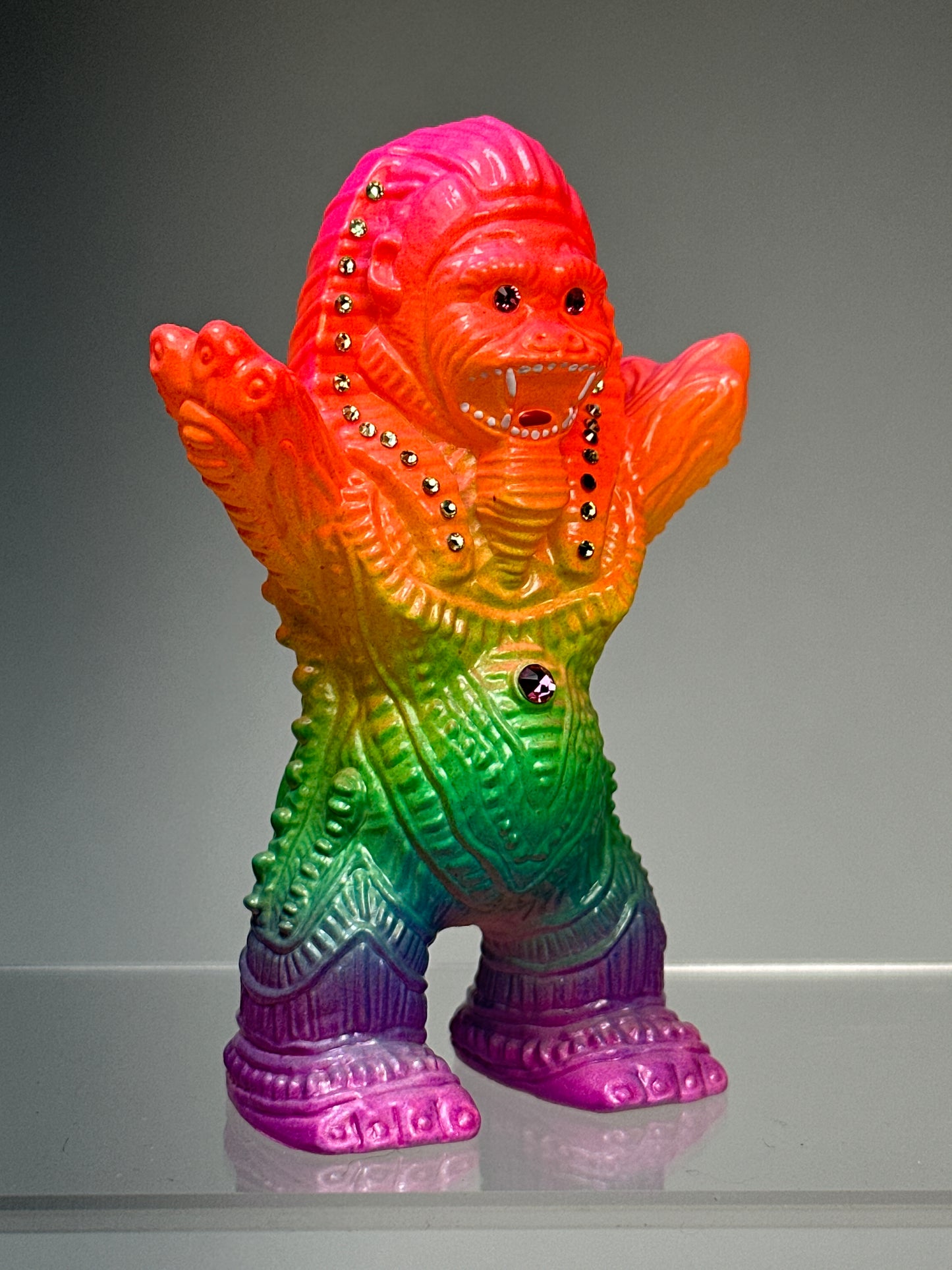 Cosmic Sphinx Ape Troll: Neon Rainbow