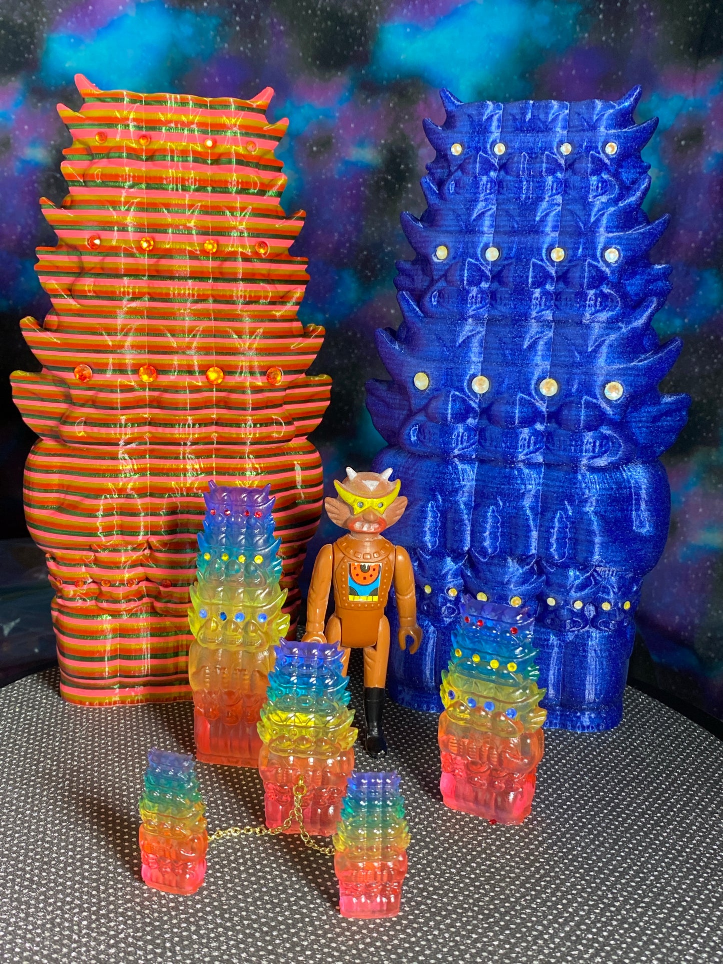 Aton Ape God of Space: Glitter Blue with Yellow Eyes
