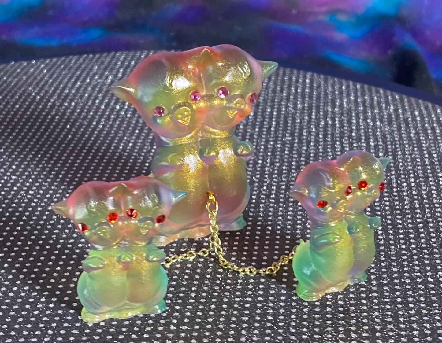 Double Twisted Pig Set: yellow/green/gold/pink