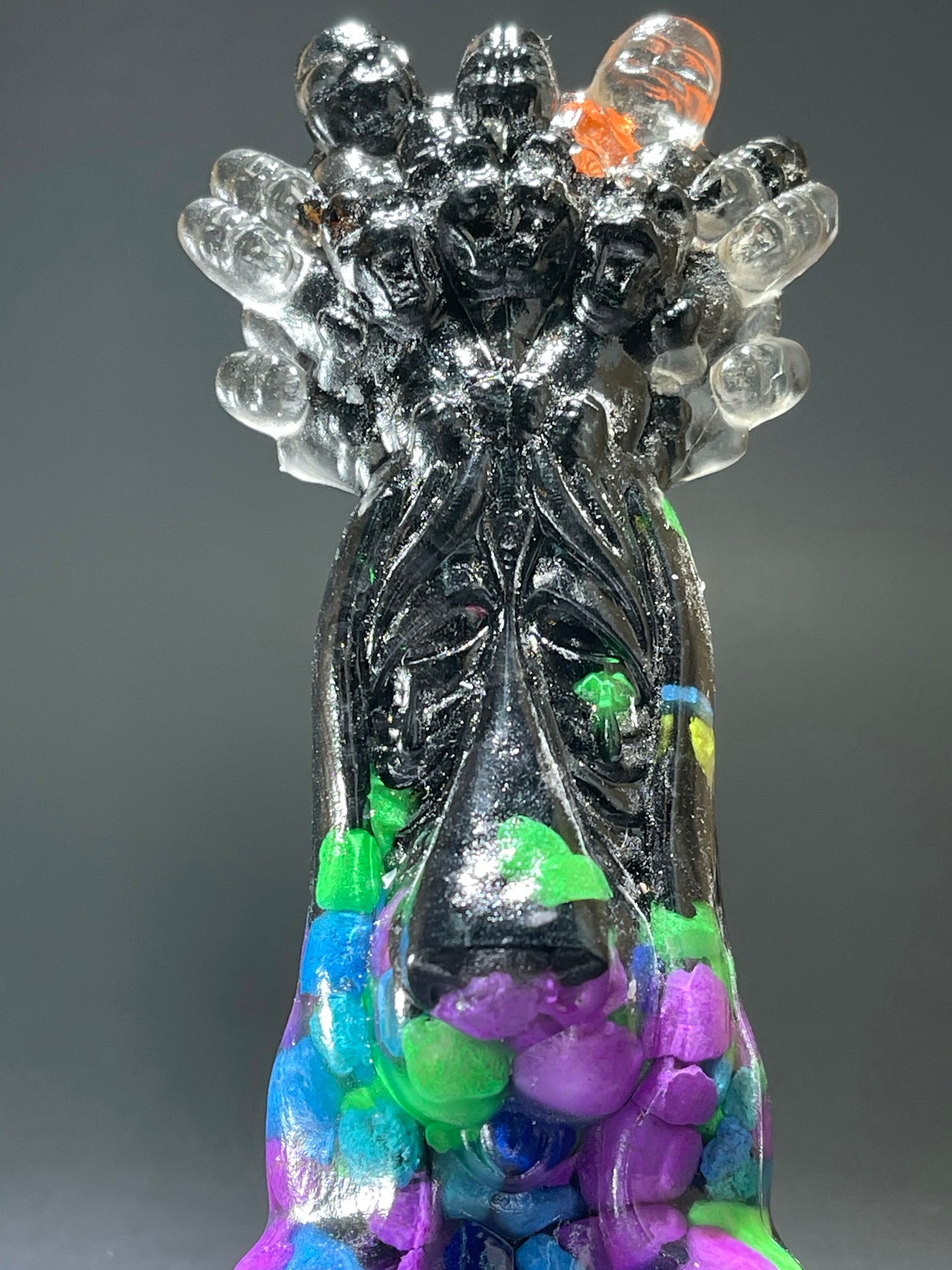 His Majesty the King: Resin Cast with Black and Neon Stones