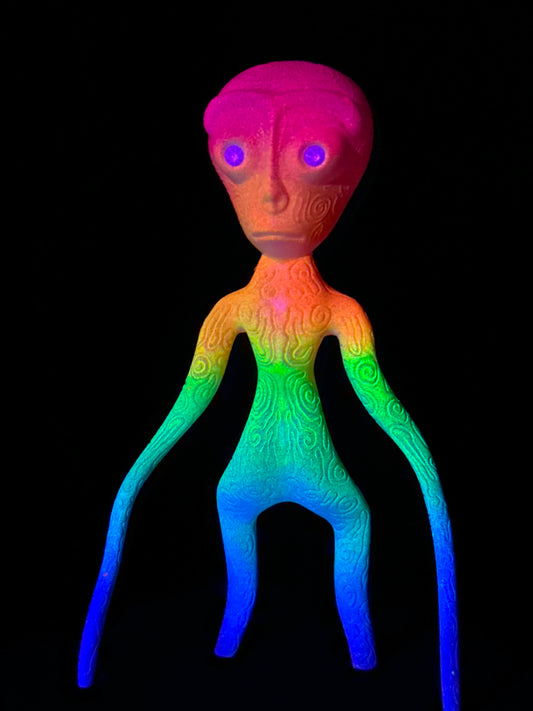 Space Creeper Pete: Neon Gold Chrome Rainbow