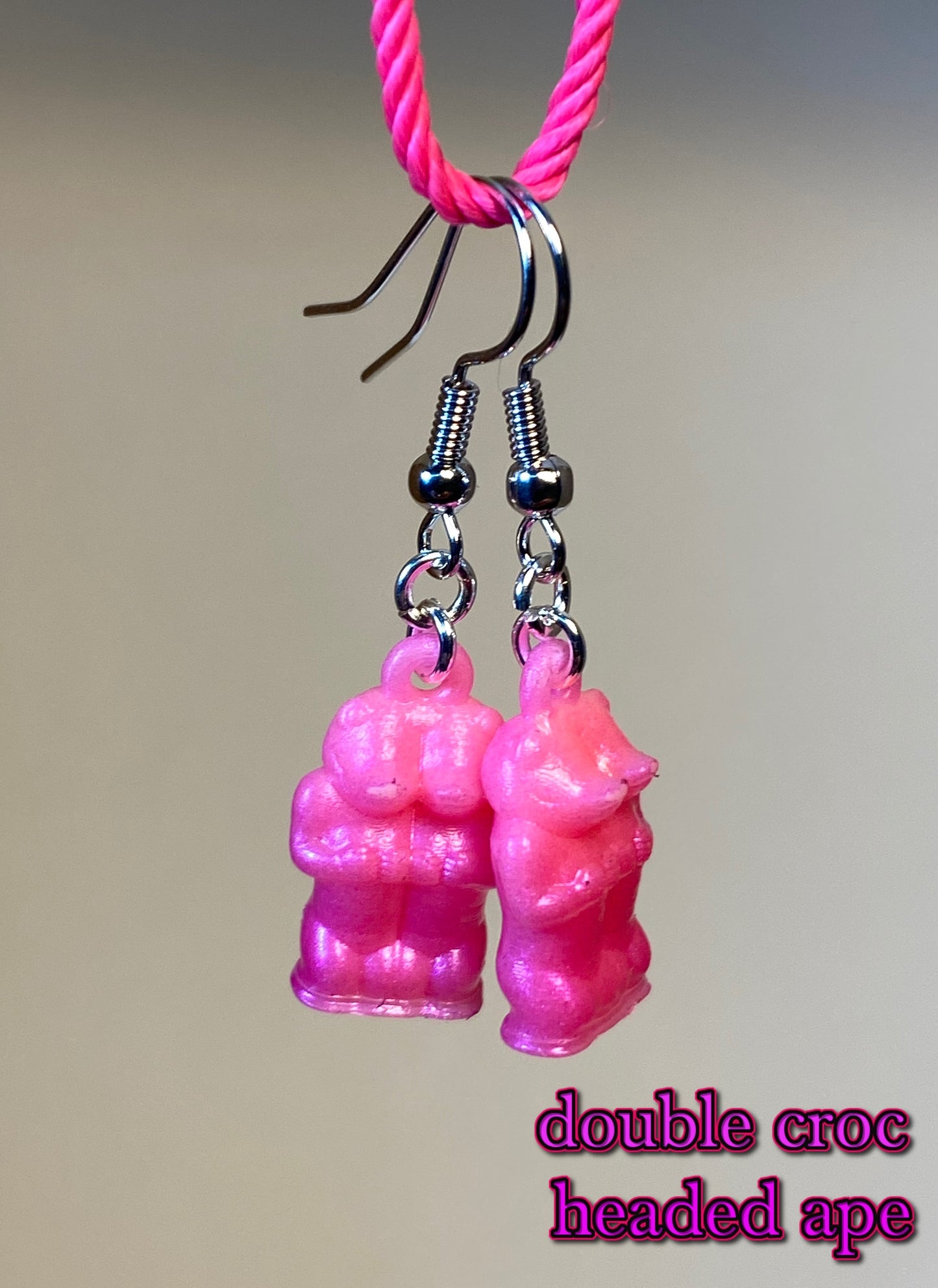 Pastel and Iridescent Pink Earrings
