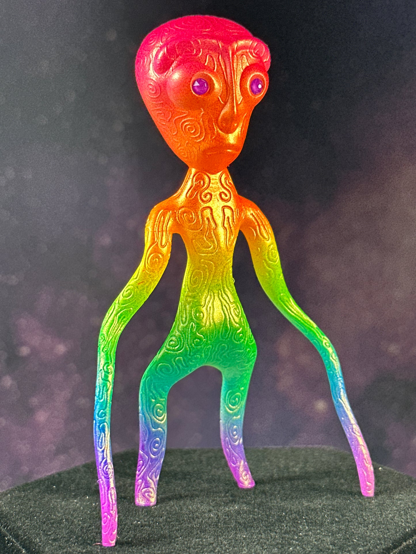 Space Creeper Pete: Neon Gold Chrome Rainbow