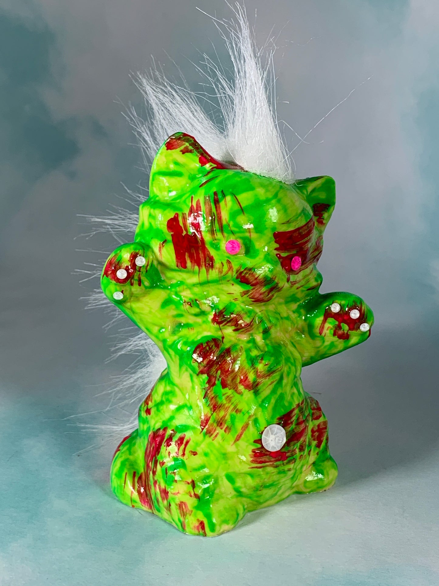 Green and Red Cat