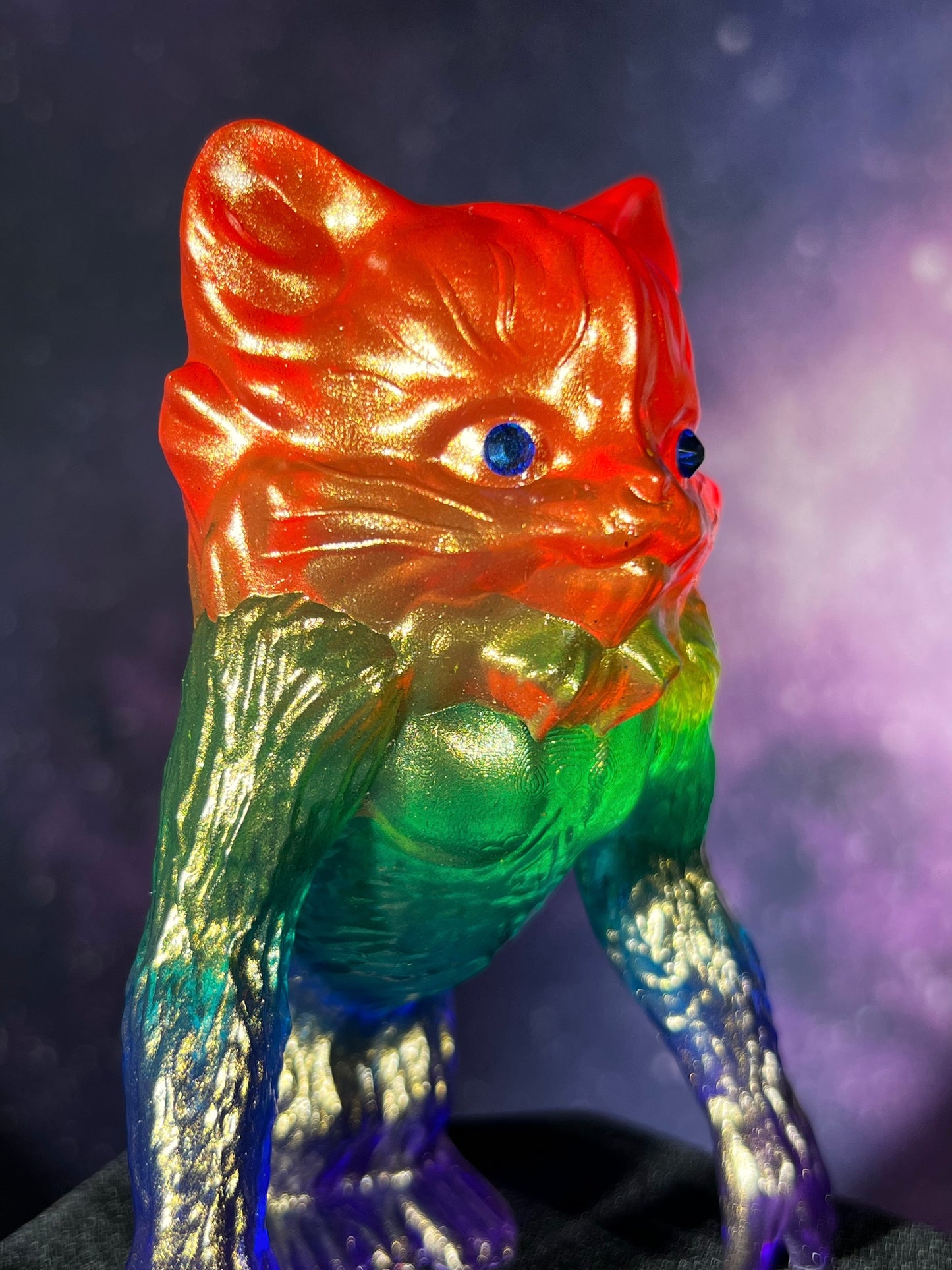 World Famous Cat: Gold Chrome Rainbow Life